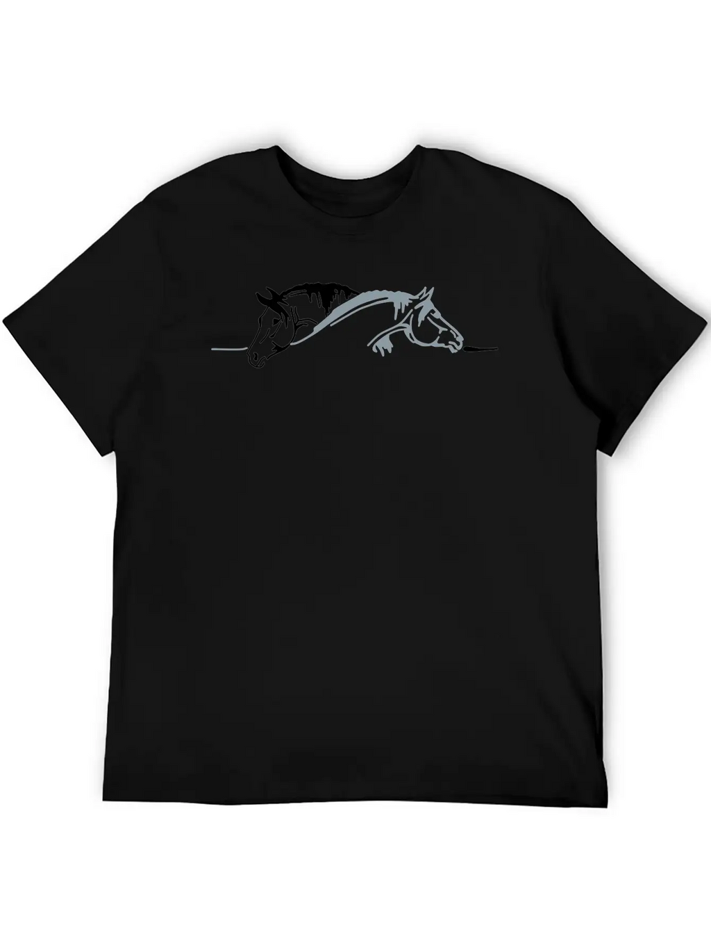 Two Horses Unisex Casual T-Shirt – Clean Design For Daily Comfort
