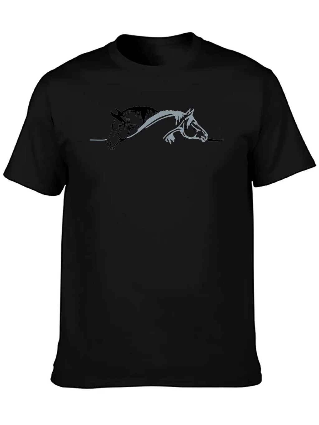 Two Horses Unisex Casual T-Shirt – Clean Design For Daily Comfort