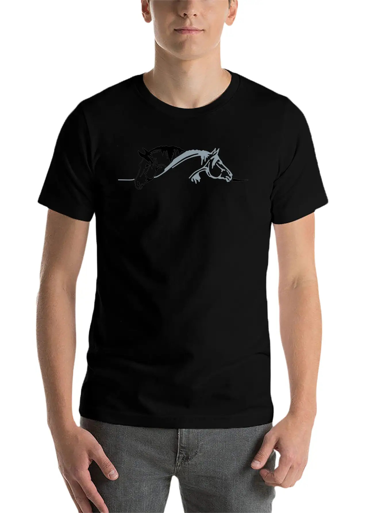 Two Horses Unisex Casual T-Shirt – Clean Design For Daily Comfort