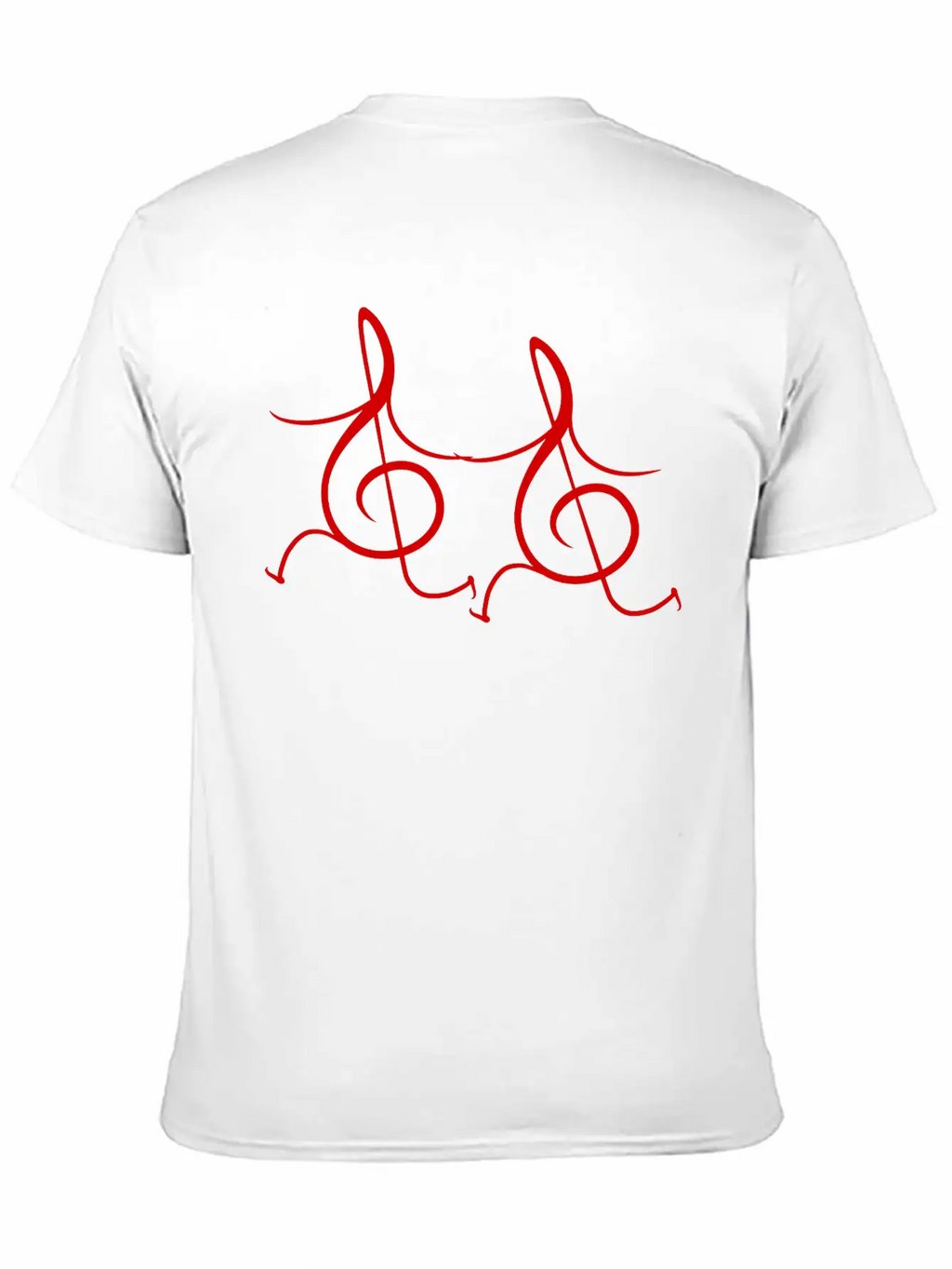 Two Music Clef Notes Friends Running Together Love Unisex Casual T-Shirt – Clean Design For Daily Comfort