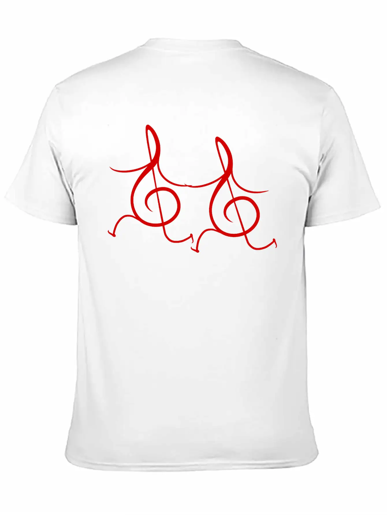 Two Music Clef Notes Friends Running Together Love Unisex Casual T-Shirt – Clean Design For Daily Comfort