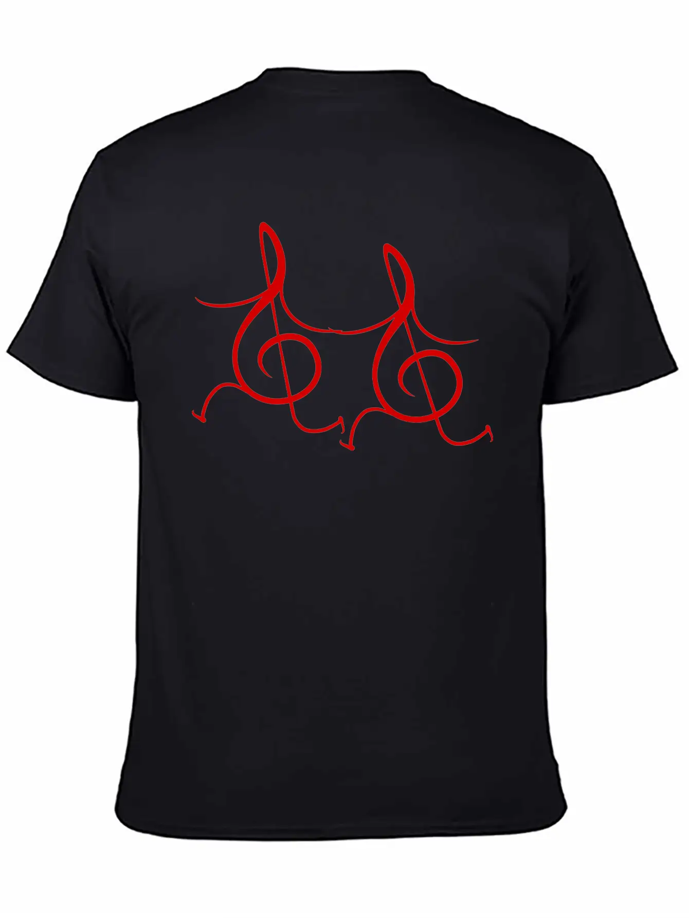 Two Music Clef Notes Friends Running Together Love Unisex Casual T-Shirt – Clean Design For Daily Comfort