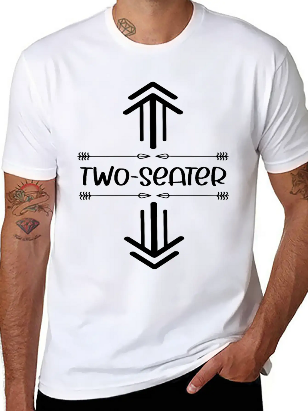 Two Seater Arrow .Funny T Two Seater.Two Seater Unisex Casual T-Shirt – Clean Design For Daily Comfort