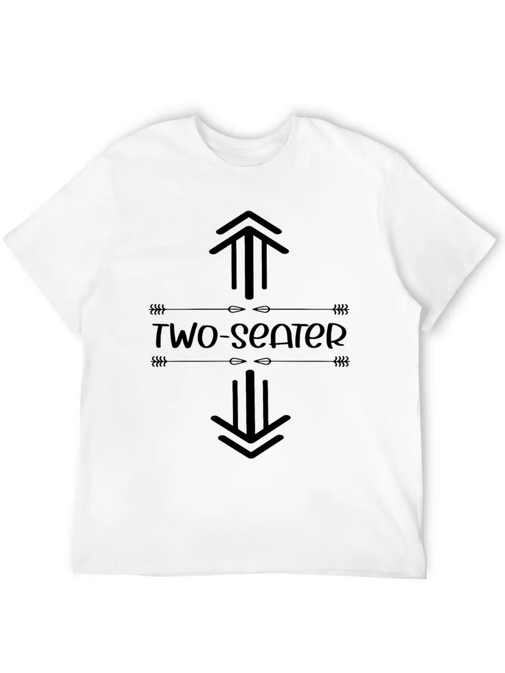 Two Seater Arrow .Funny T Two Seater.Two Seater Unisex Casual T-Shirt – Clean Design For Daily Comfort