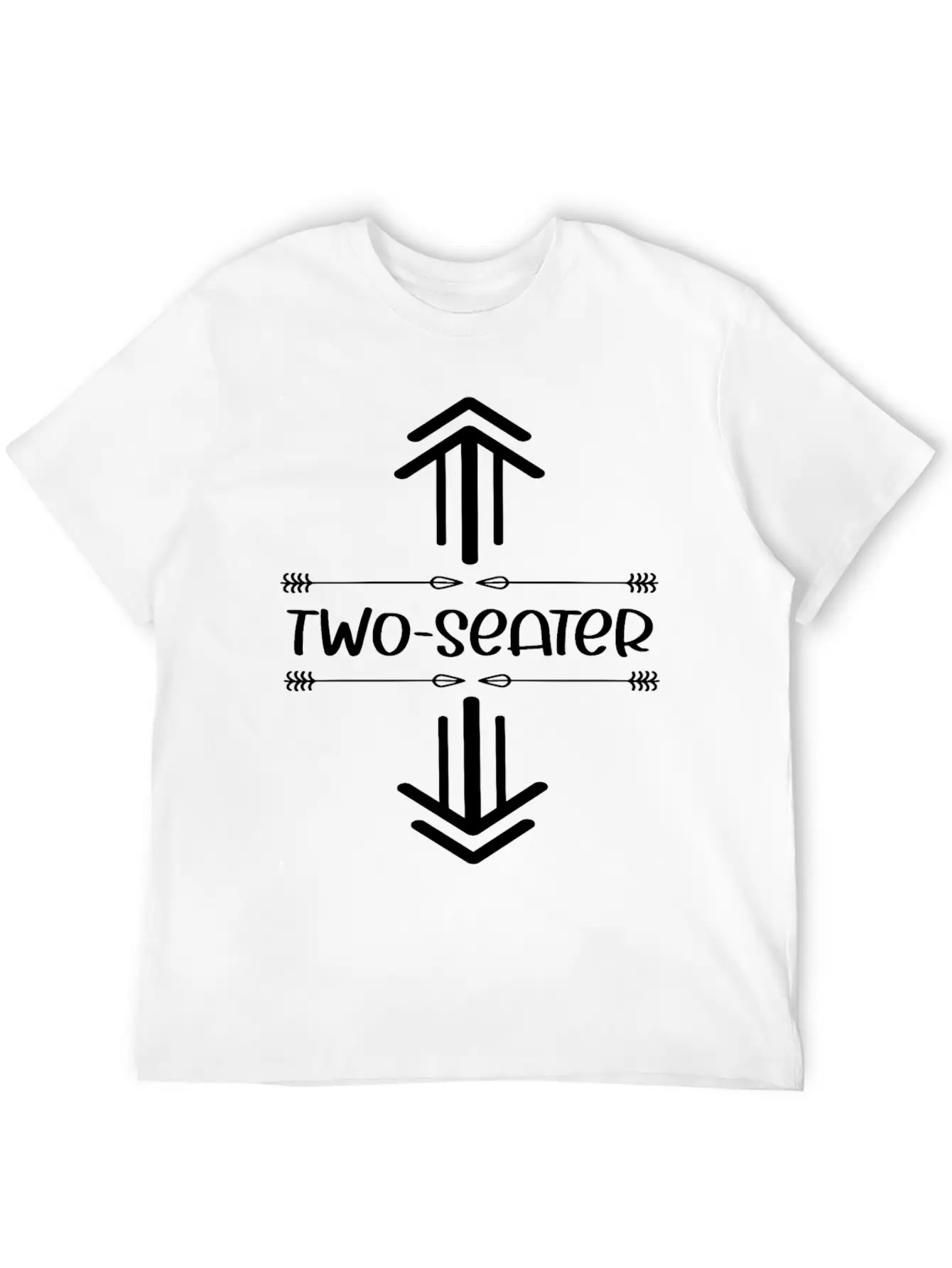 Two Seater Arrow .Funny T Two Seater.Two Seater Unisex Casual T-Shirt – Clean Design For Daily Comfort