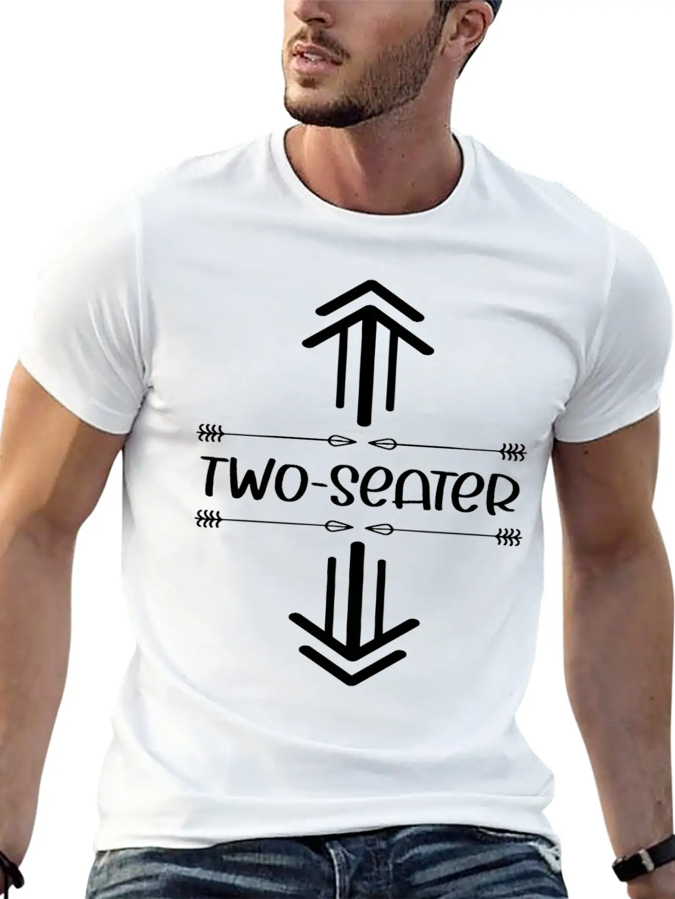 Two Seater Arrow .Funny T Two Seater.Two Seater Unisex Casual T-Shirt – Clean Design For Daily Comfort