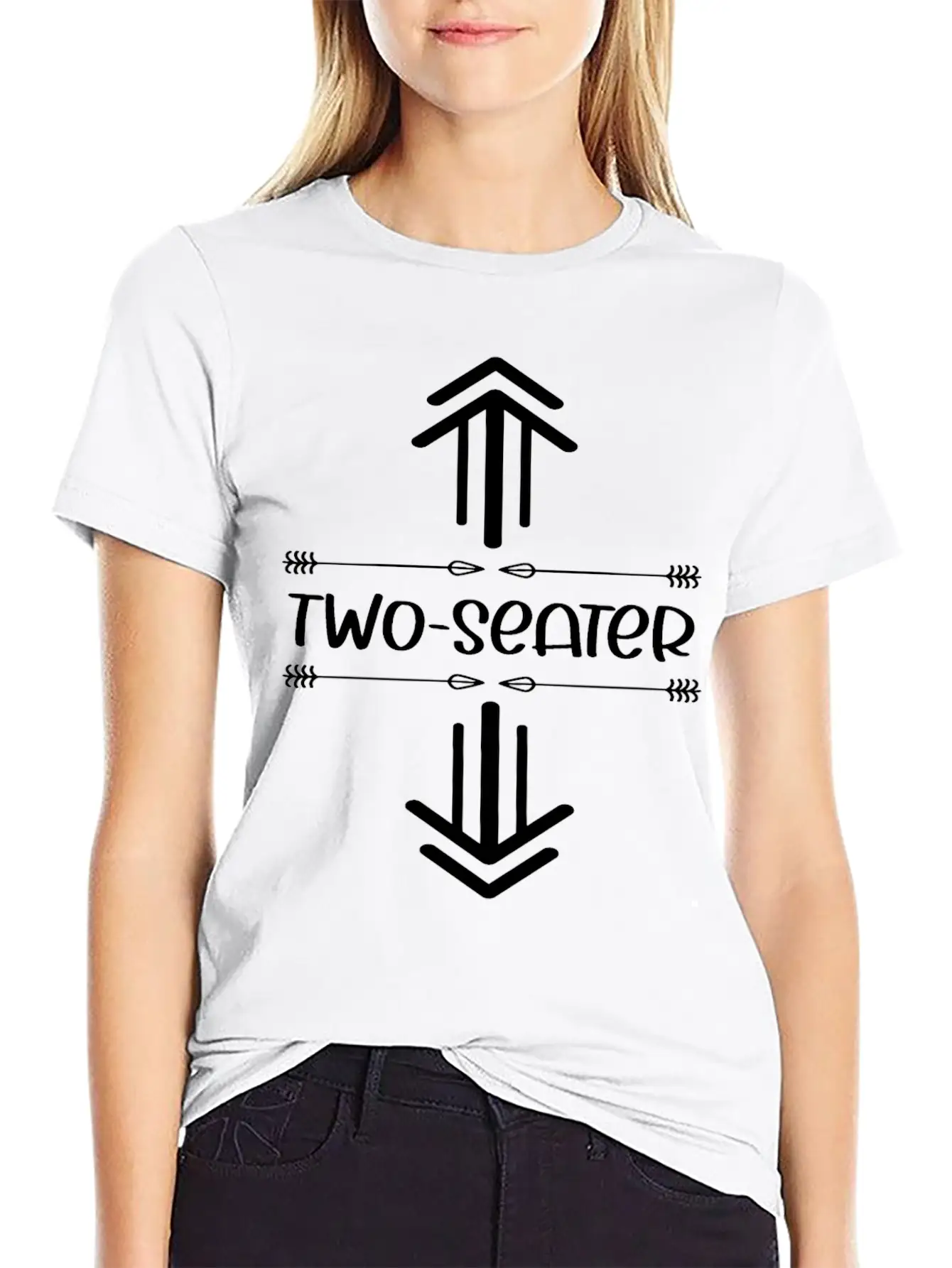 Two Seater Arrow .Funny T Two Seater.Two Seater Unisex Casual T-Shirt – Clean Design For Daily Comfort