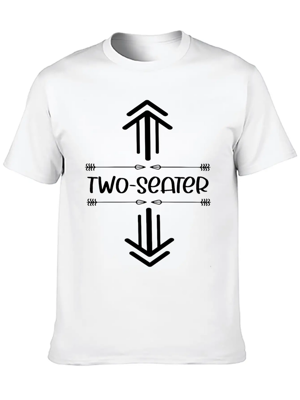 Two Seater Arrow .Funny T Two Seater.Two Seater Unisex Casual T-Shirt – Clean Design For Daily Comfort