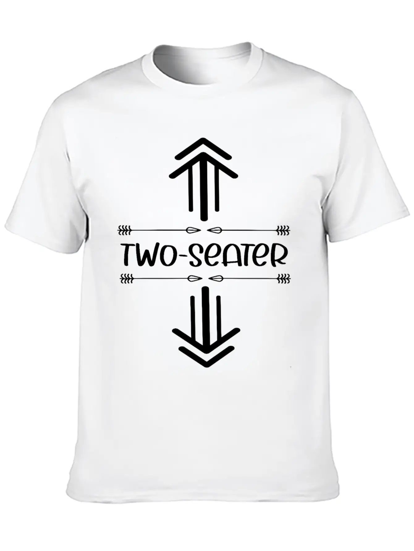 Two Seater Arrow .Funny T Two Seater.Two Seater Unisex Casual T-Shirt – Clean Design For Daily Comfort