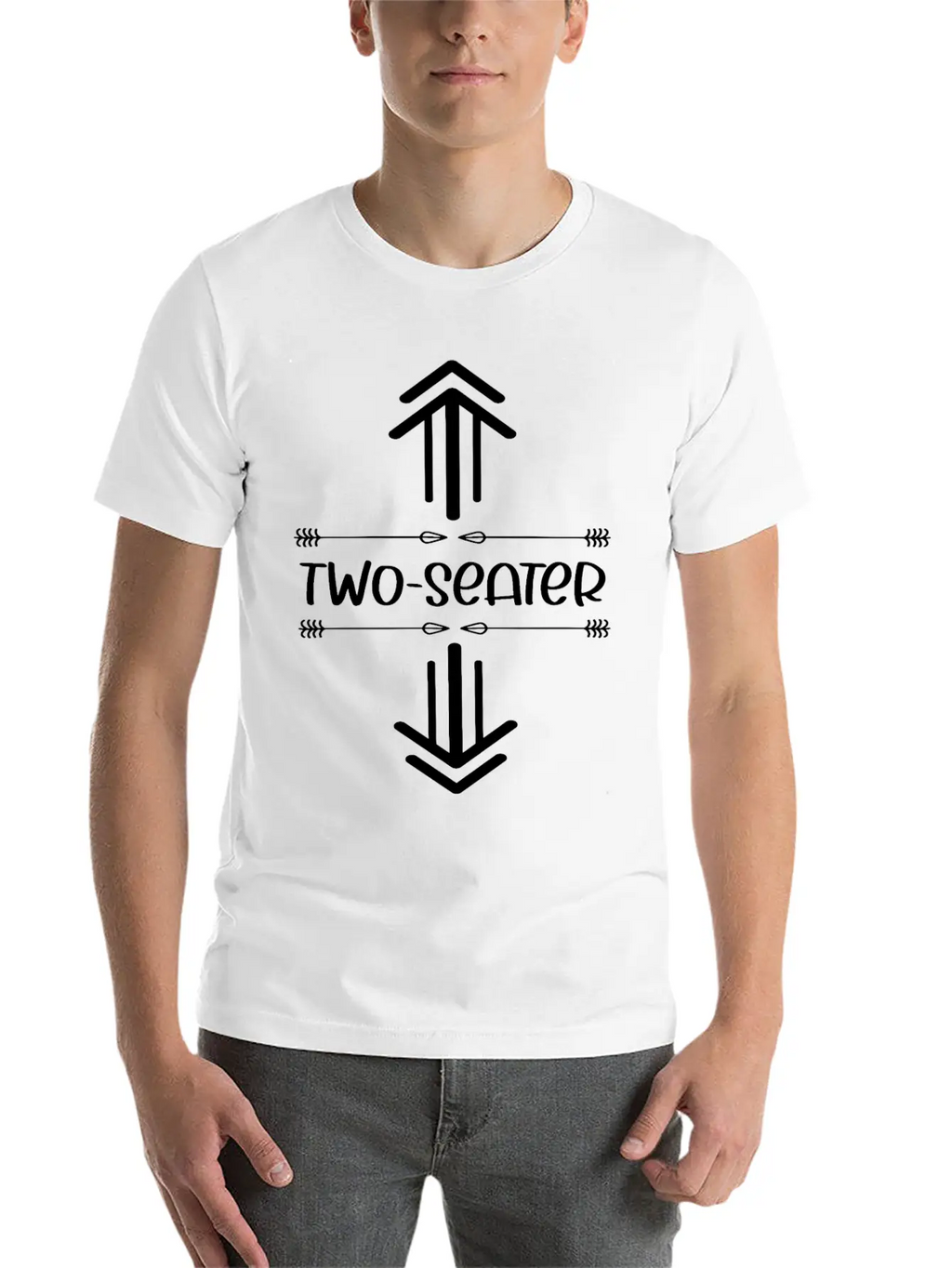 Two Seater Arrow .Funny T Two Seater.Two Seater Unisex Casual T-Shirt – Clean Design For Daily Comfort