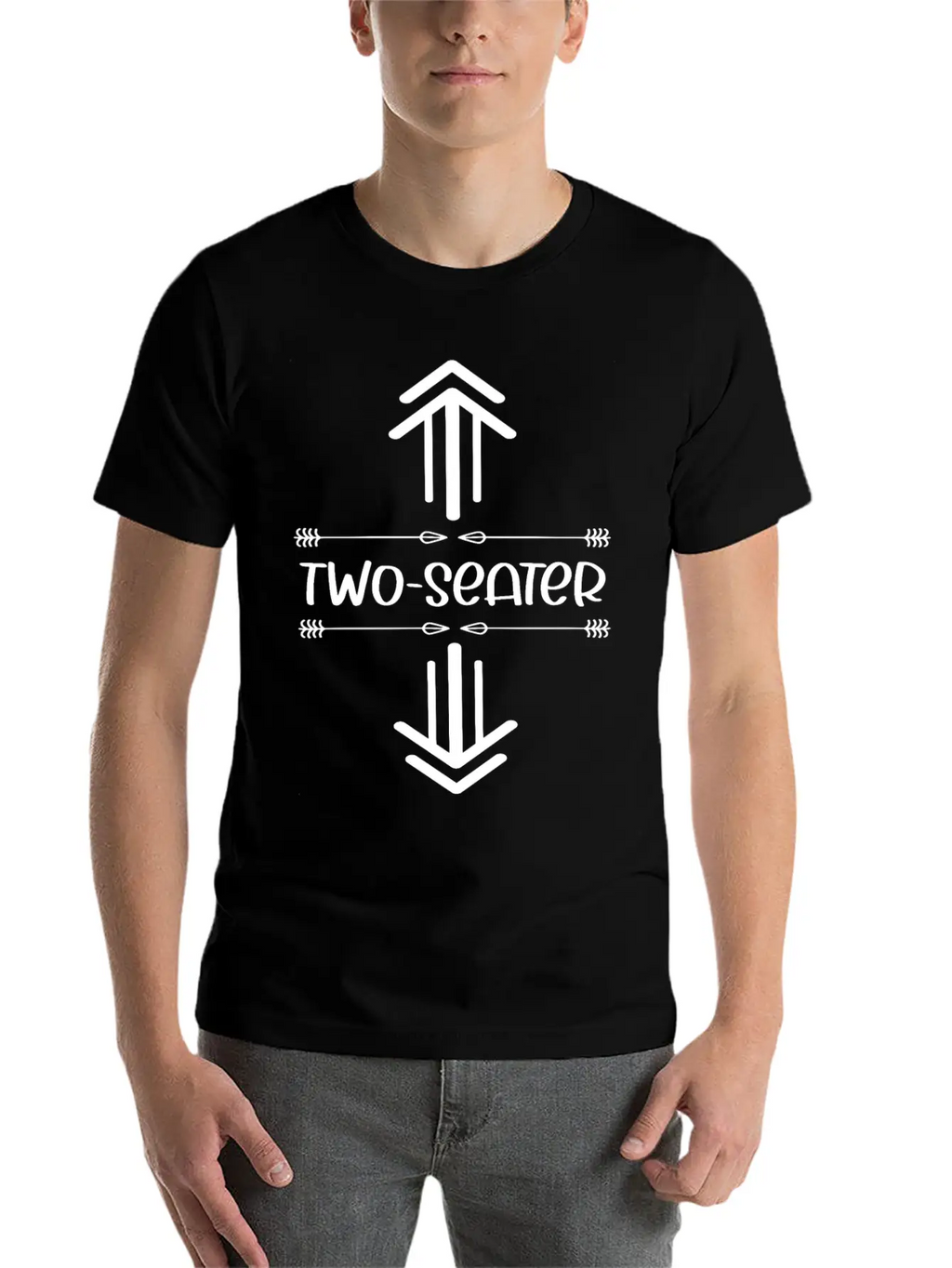 Two Seater Arrow .Funny T Two Seater.Two Seater Unisex Casual T-Shirt – Clean Design For Daily Comfort