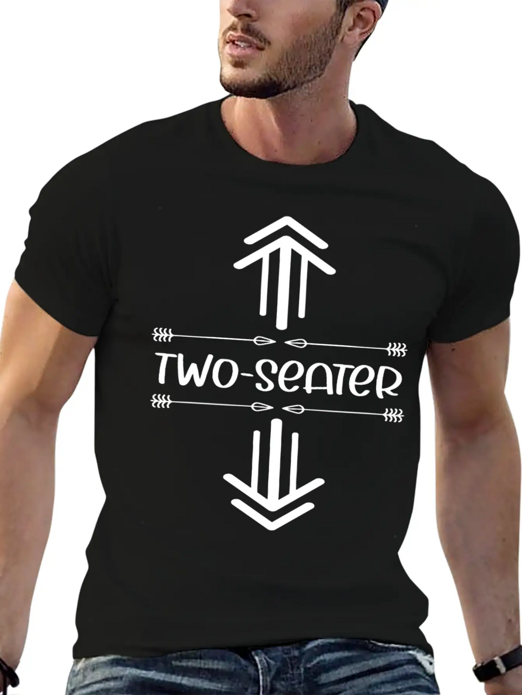 Two Seater Arrow .Funny T Two Seater.Two Seater Unisex Casual T-Shirt – Clean Design For Daily Comfort