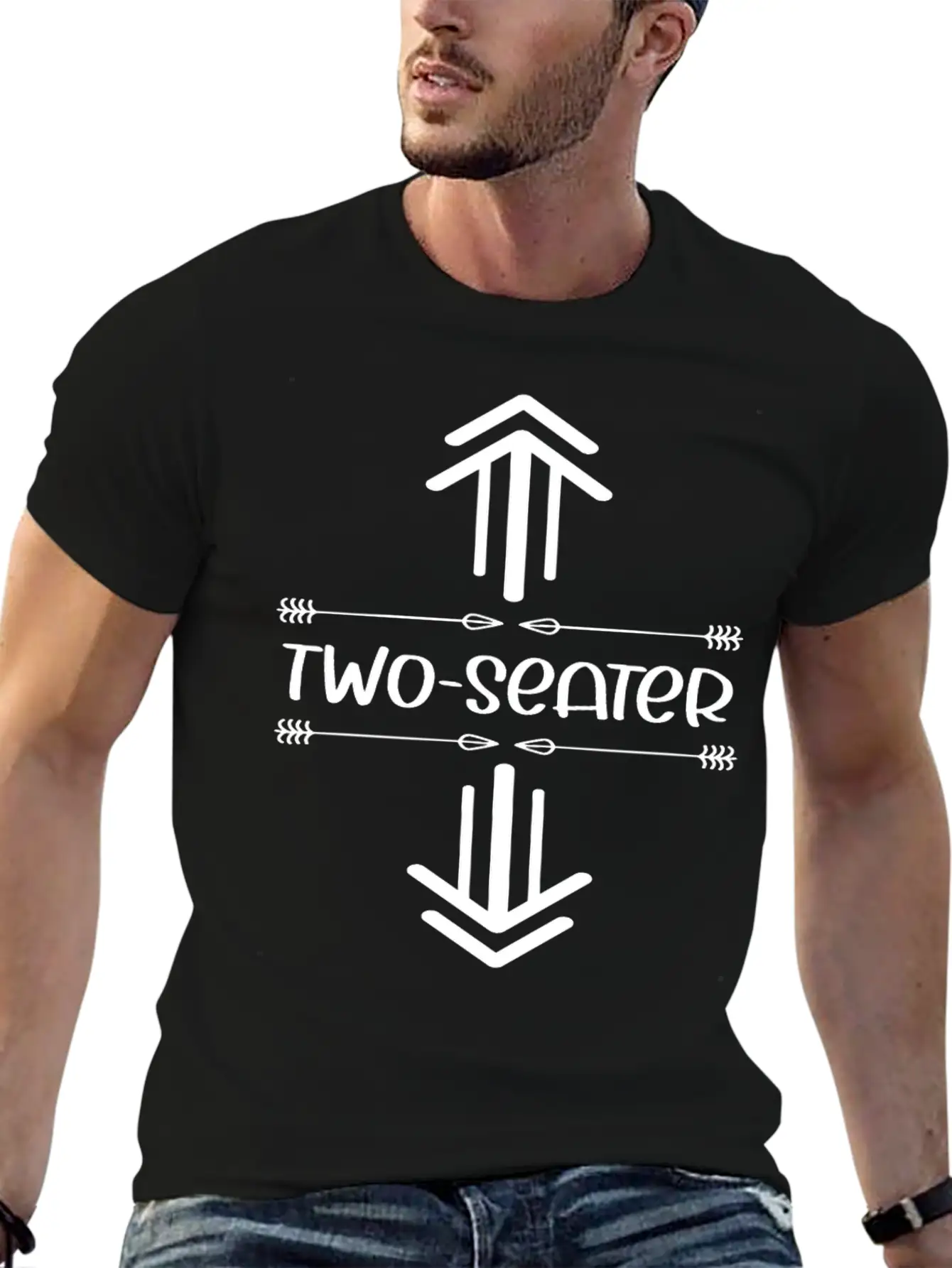 Two Seater Arrow .Funny T Two Seater.Two Seater Unisex Casual T-Shirt – Clean Design For Daily Comfort