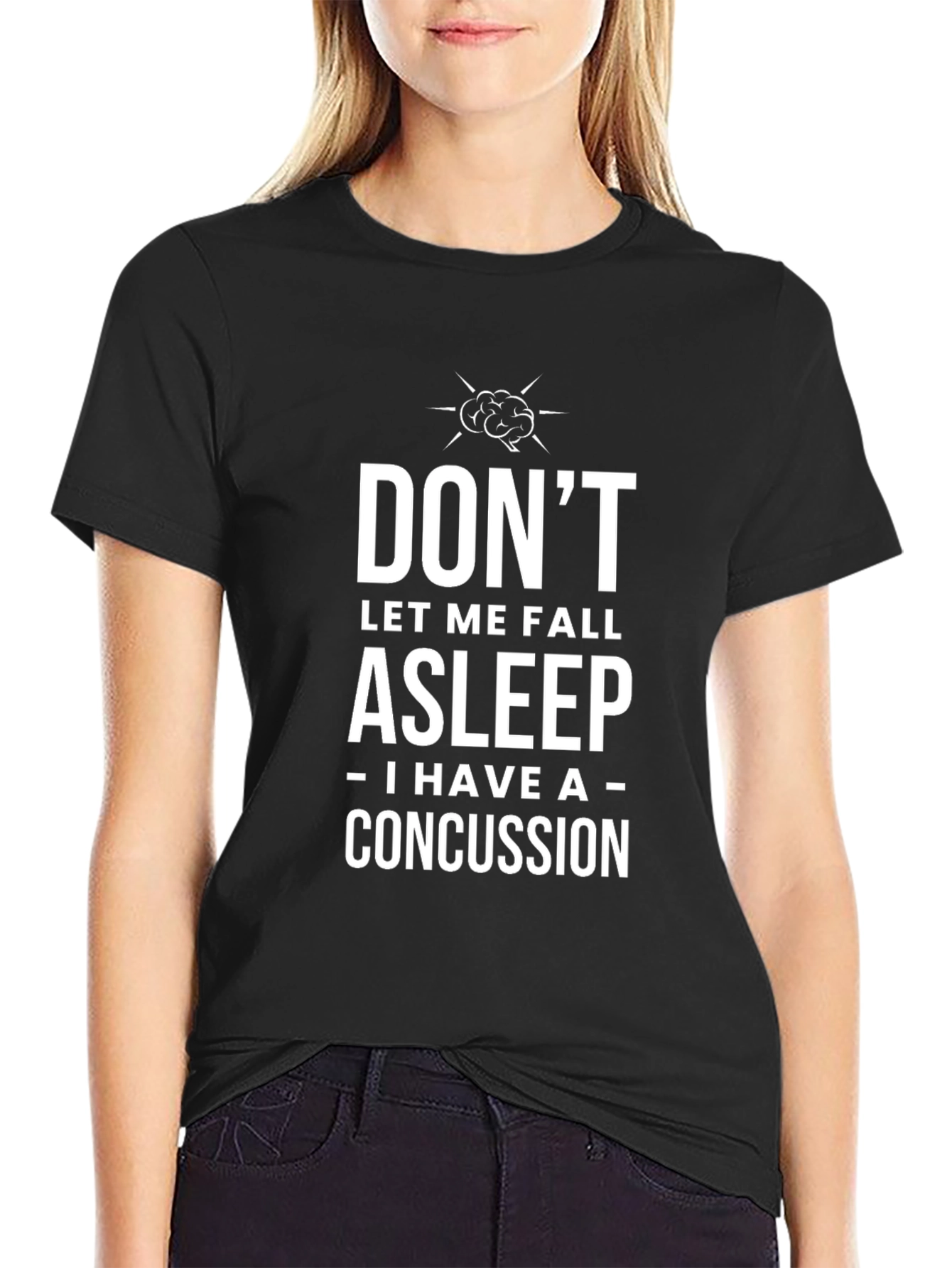 Concussion Awareness T-Shirt: Dont Let Me Fall Asleep