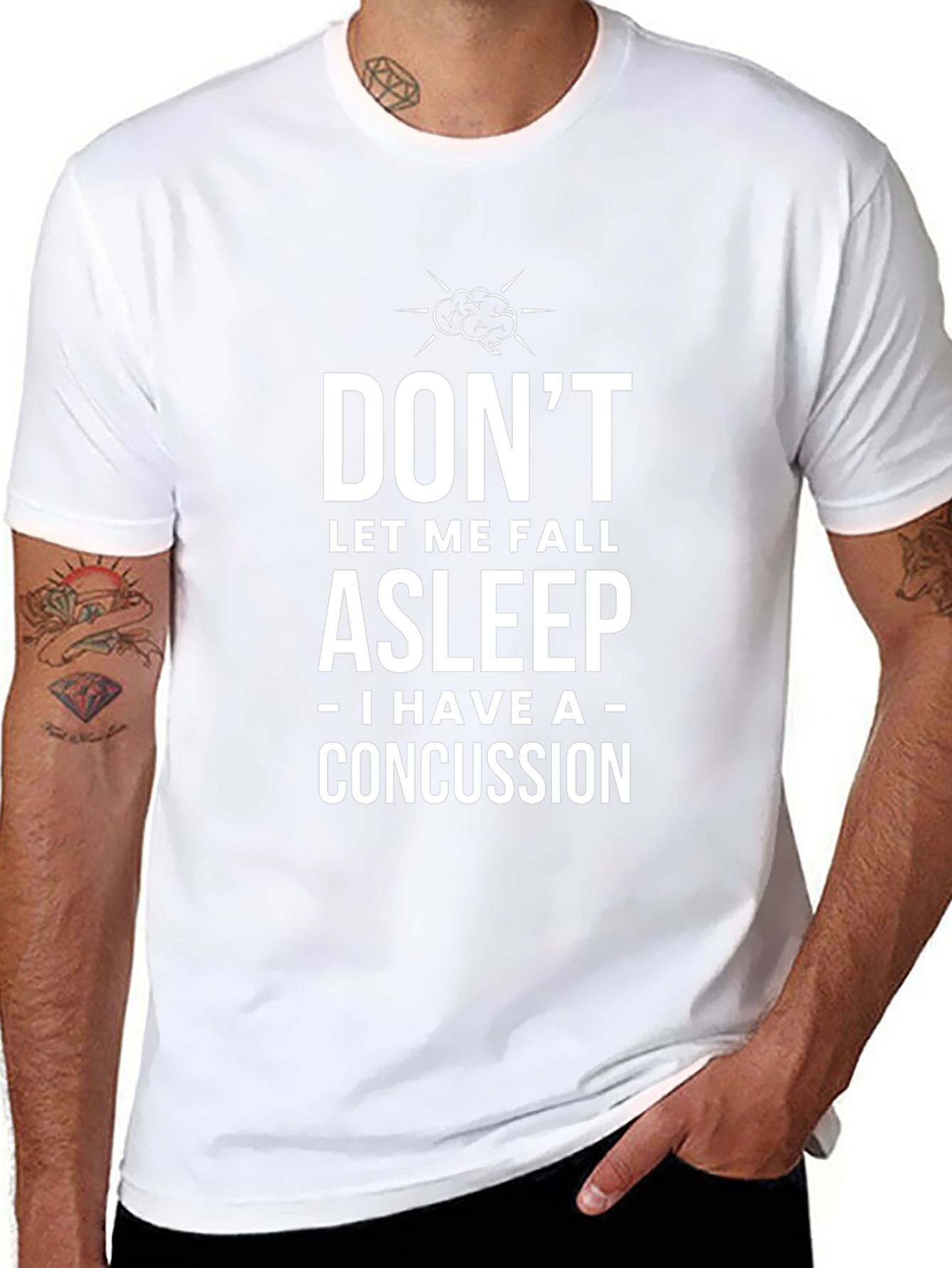 Concussion Awareness T-Shirt: Dont Let Me Fall Asleep
