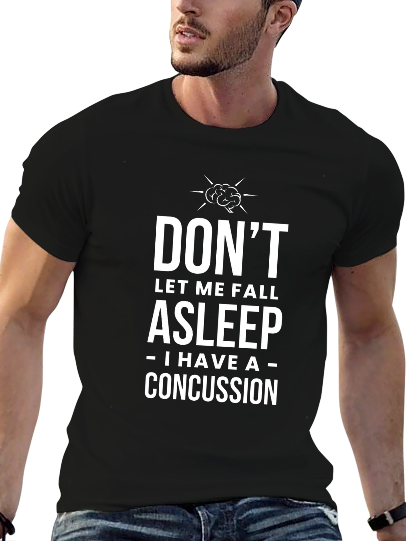 Concussion Awareness T-Shirt: Dont Let Me Fall Asleep