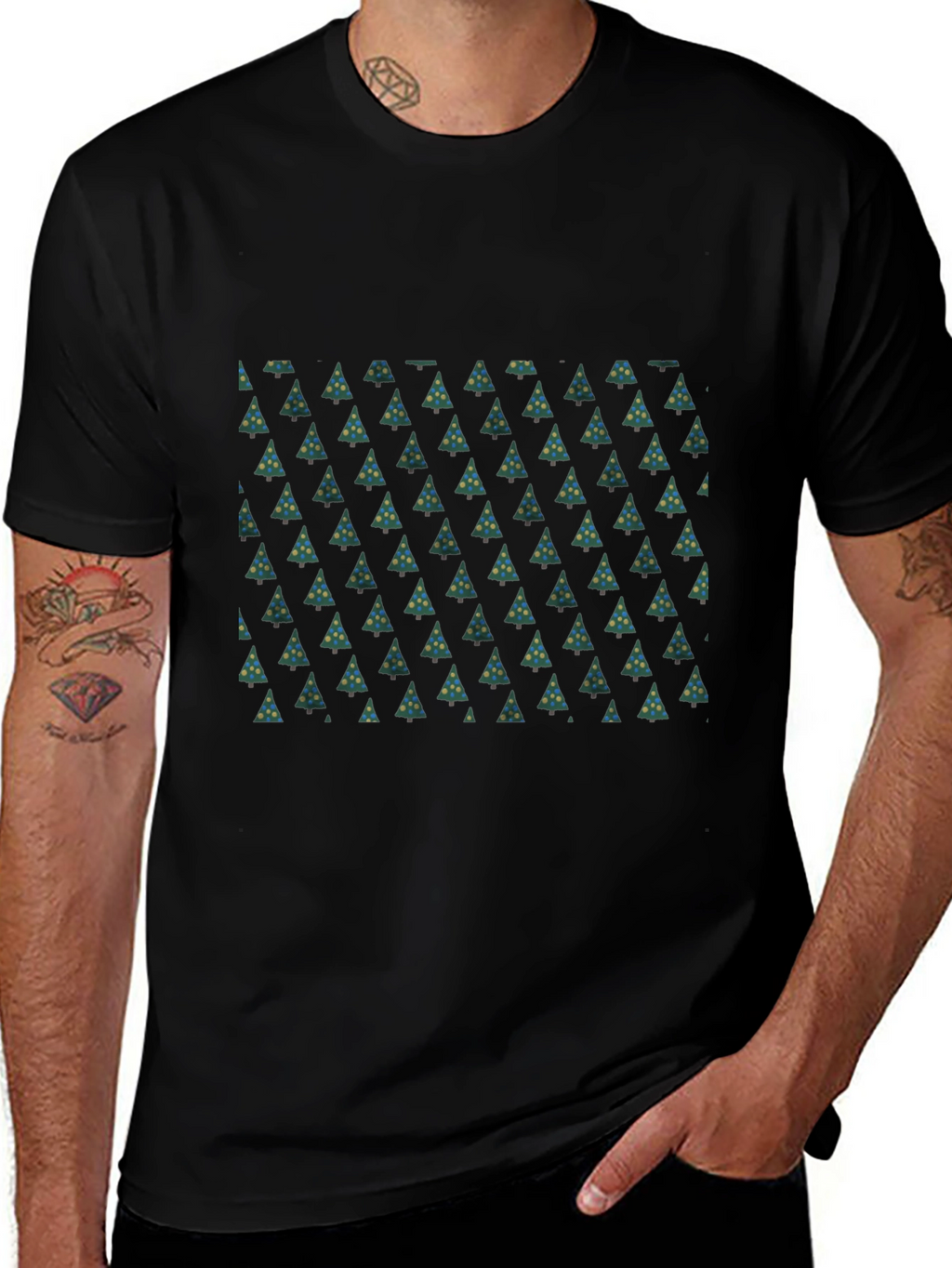 Christmas Tree Pattern T-Shirt
