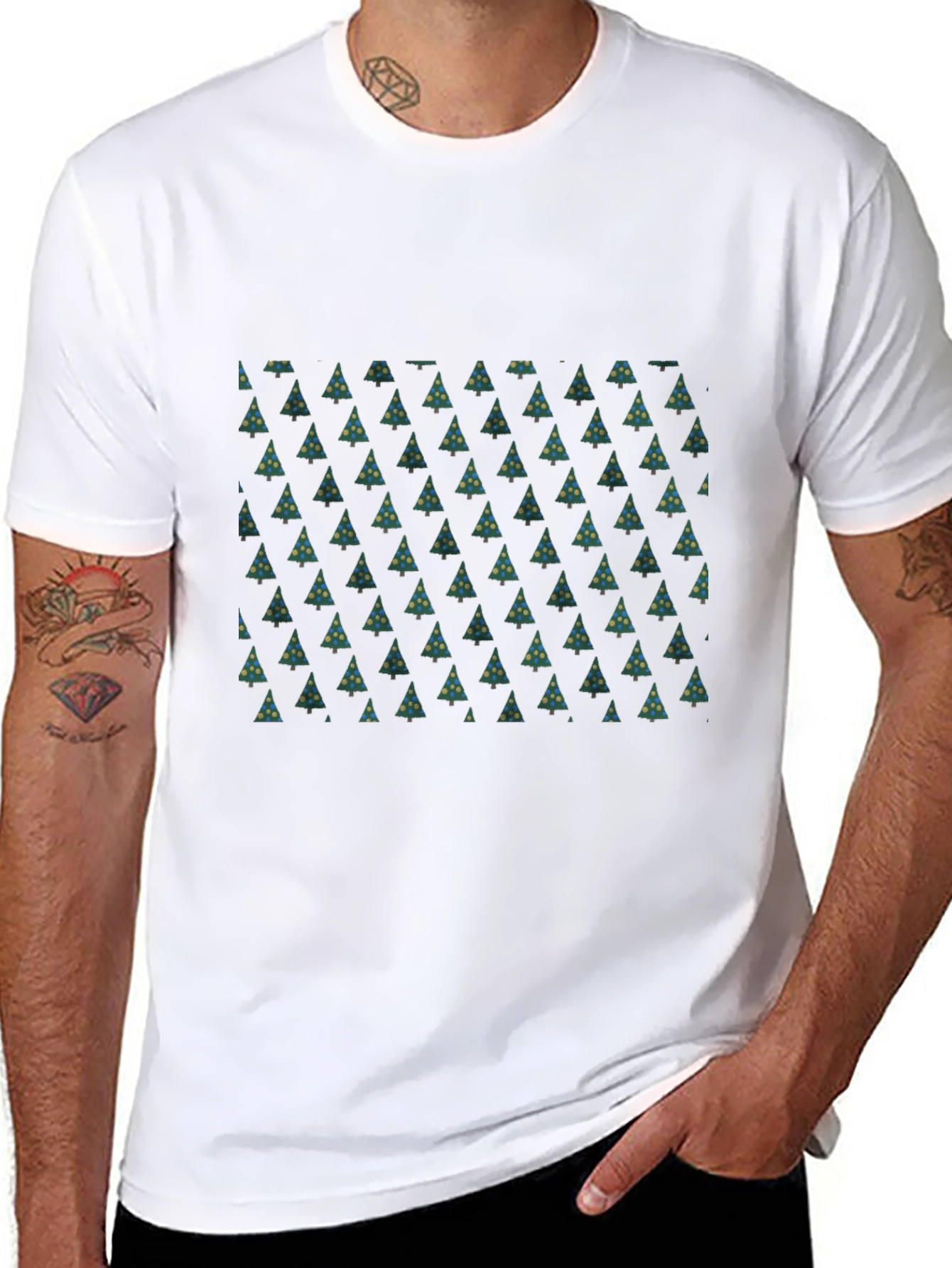 Christmas Tree Pattern T-Shirt