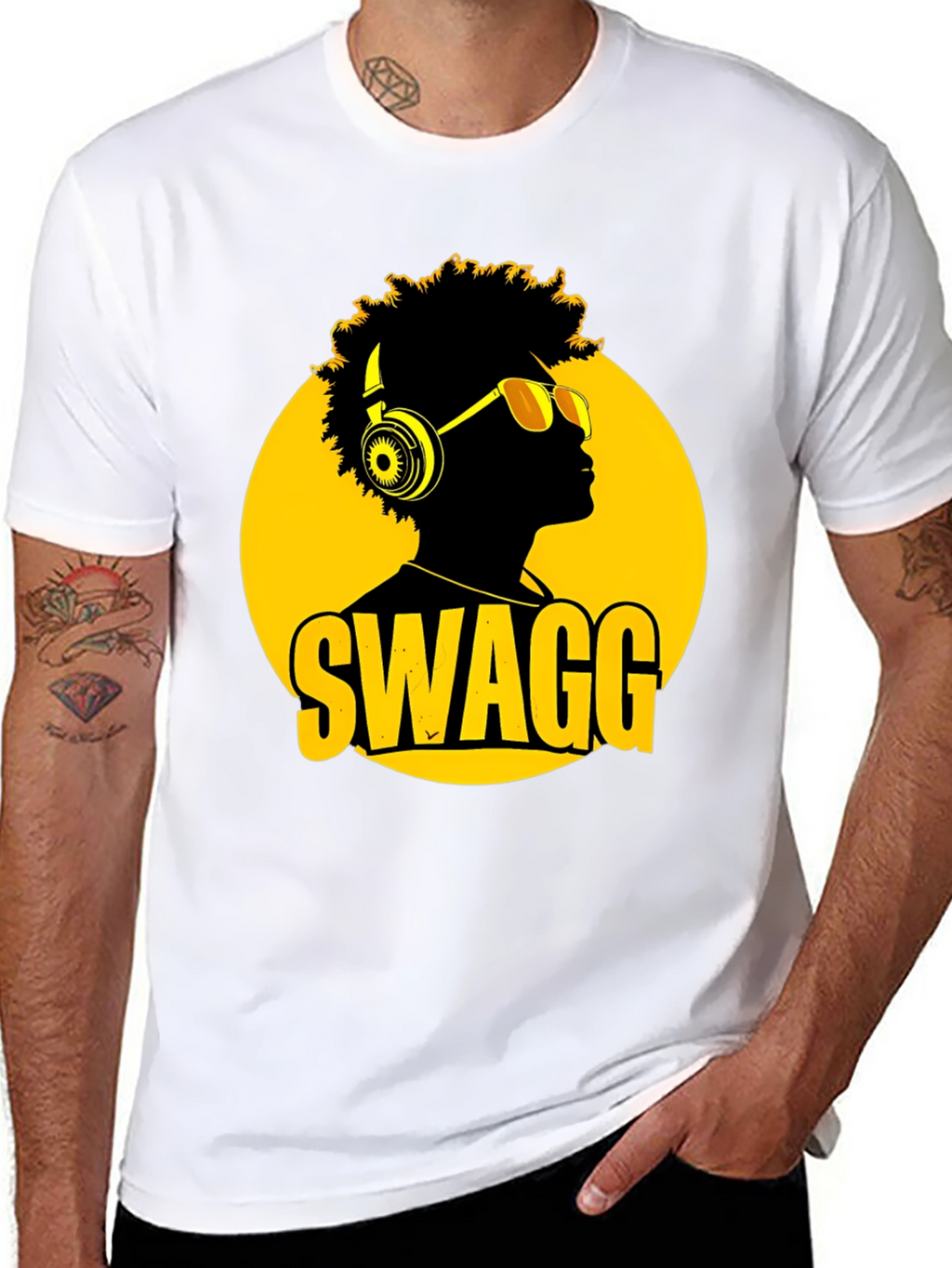 Swagg Graphic T-Shirt - Mens Black Tee