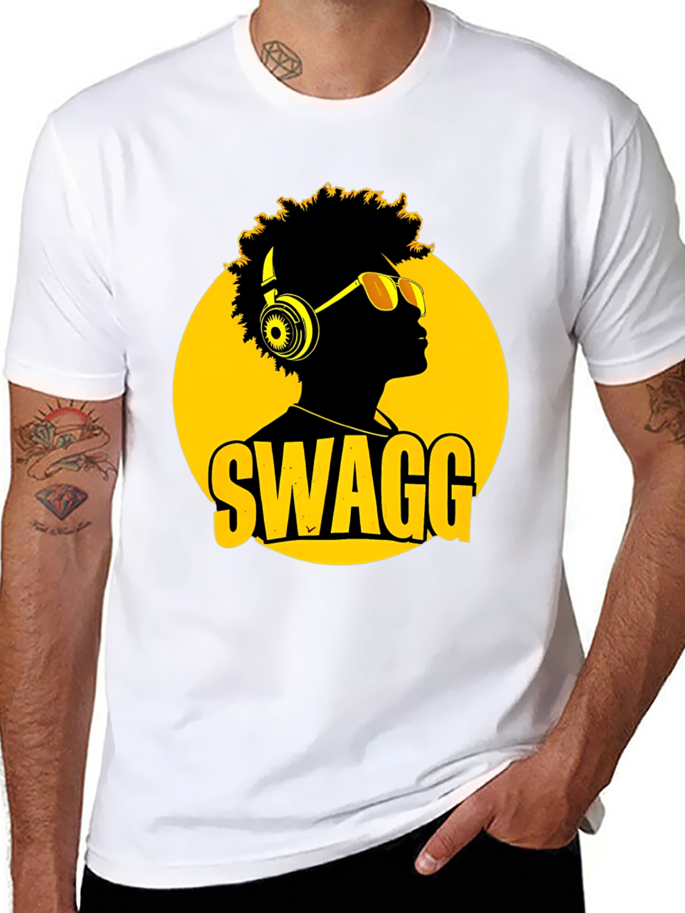 Swagg Graphic T-Shirt - Mens Black Tee