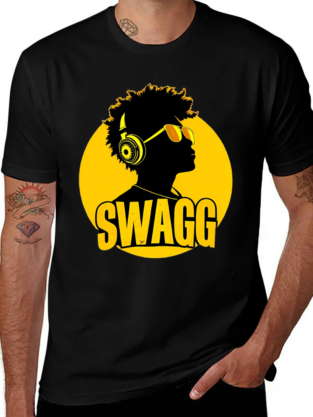 Swagg Graphic T-Shirt - Mens Black Tee