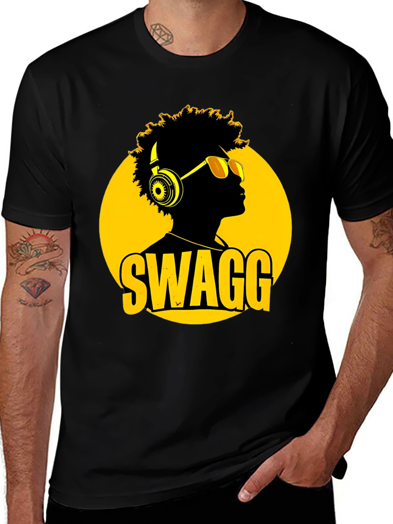 Swagg Graphic T-Shirt - Mens Black Tee