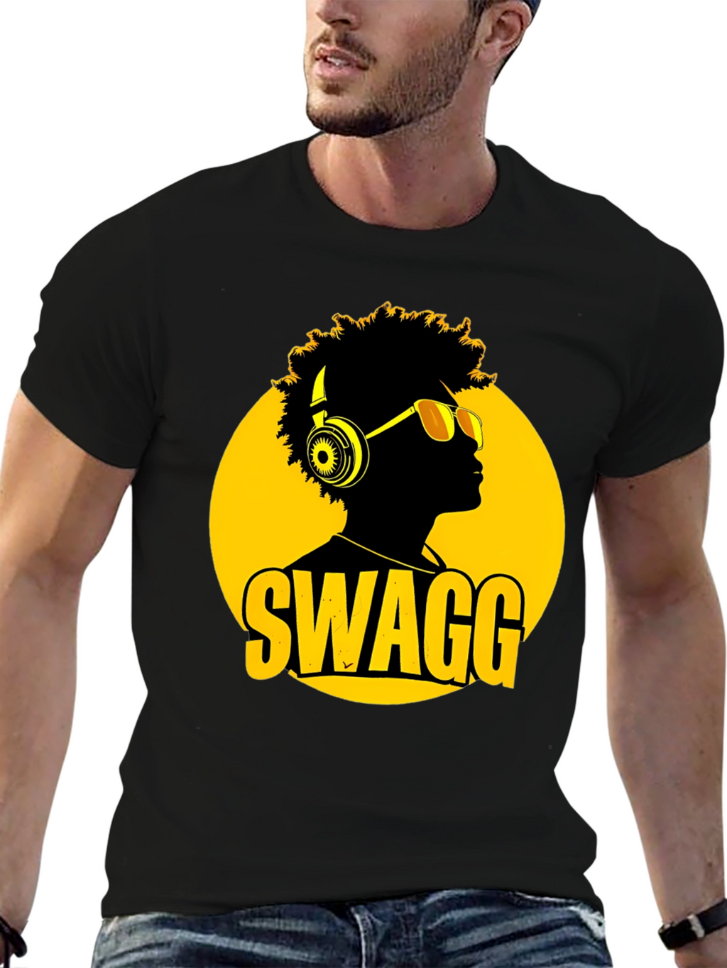 Swagg Graphic T-Shirt - Mens Black Tee