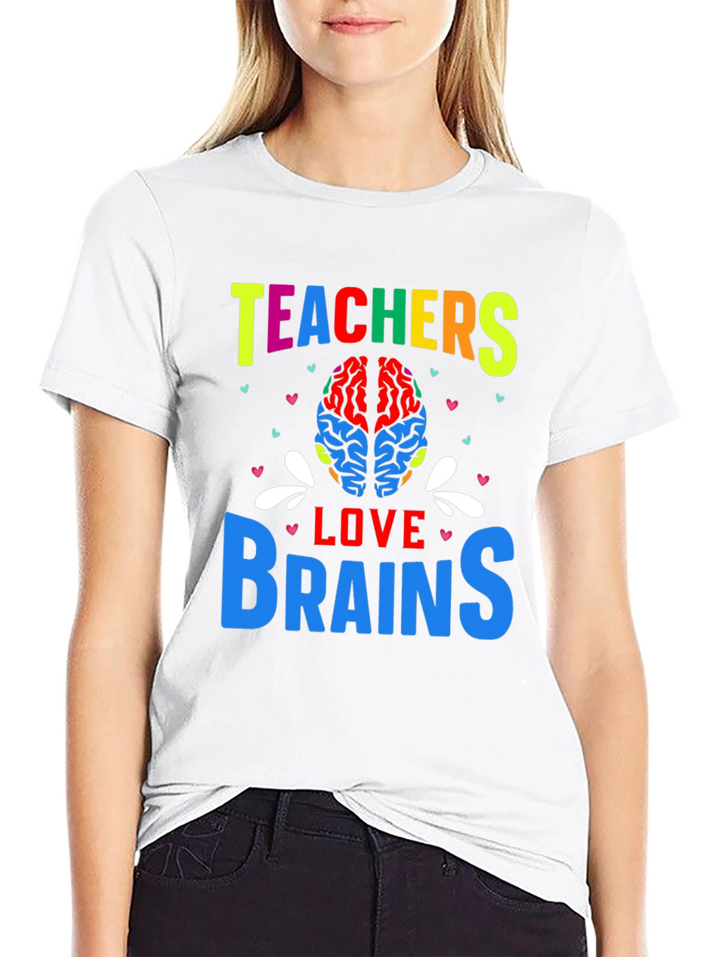 Teachers Love Brains Graphic T-Shirt