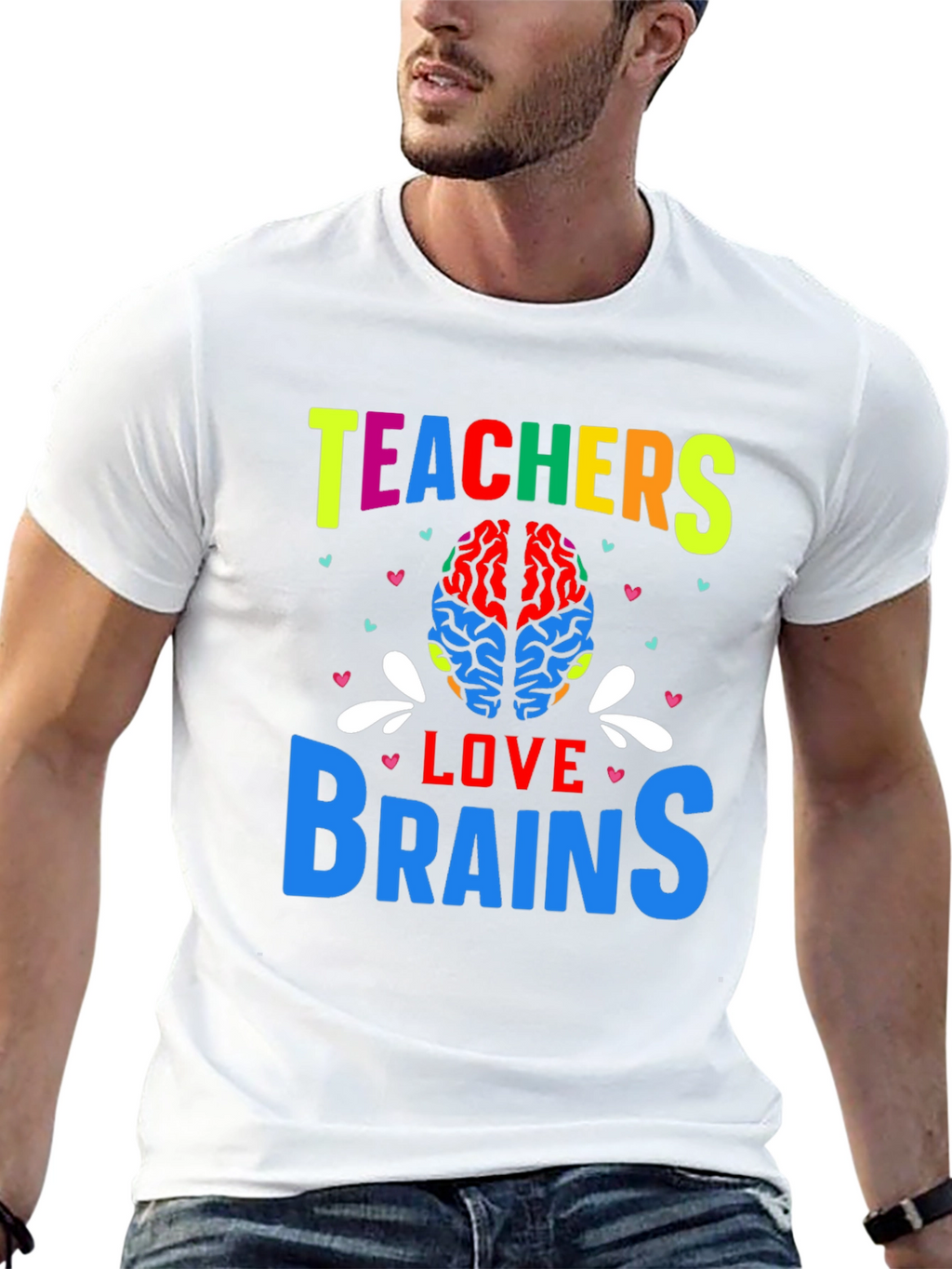 Teachers Love Brains Graphic T-Shirt