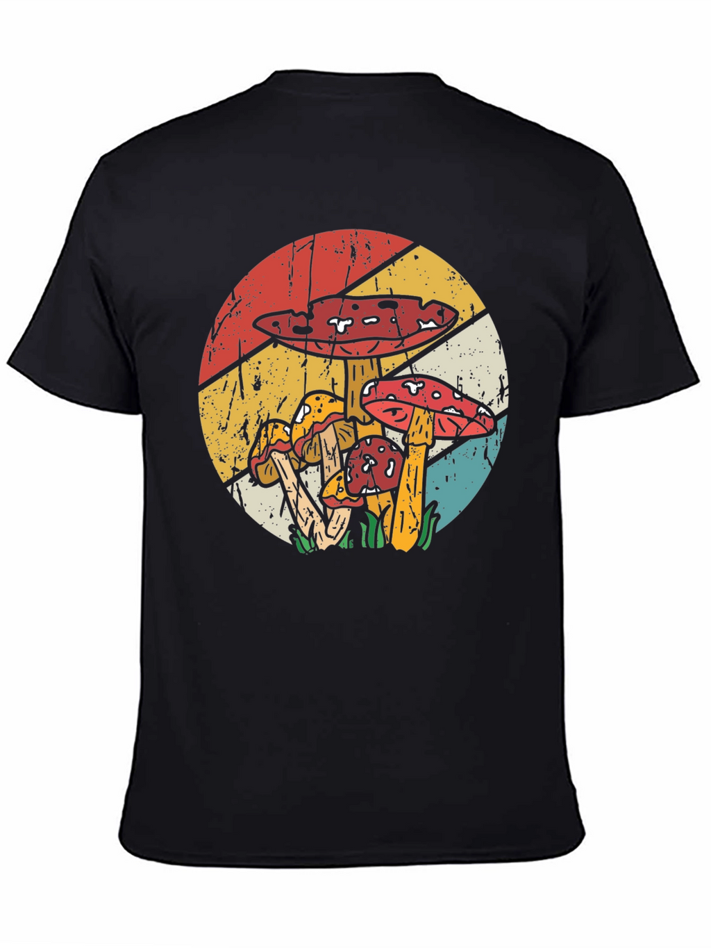 Retro Mushroom T-Shirt - Black