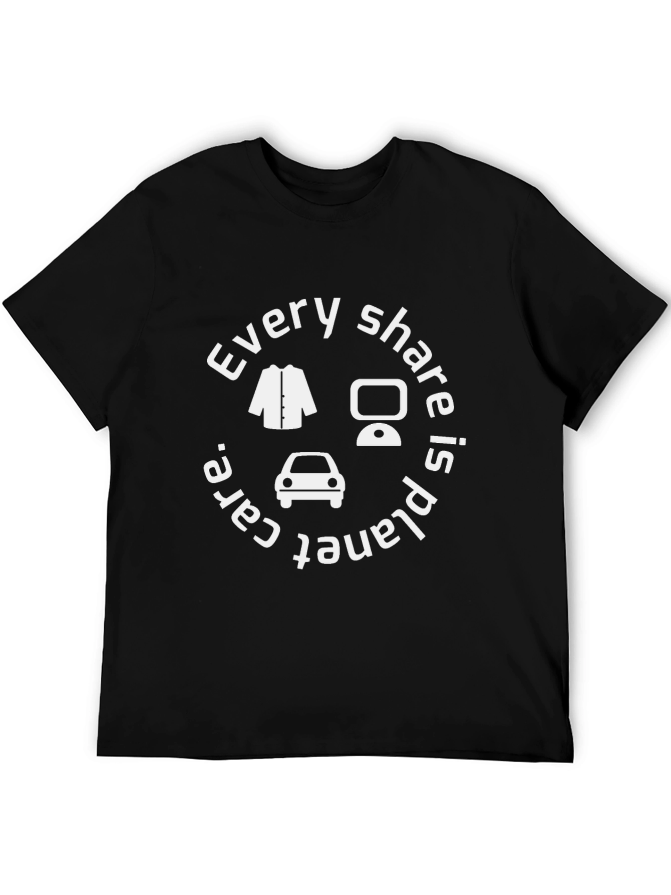 Every Share Is Planet Care Black T-Shirt