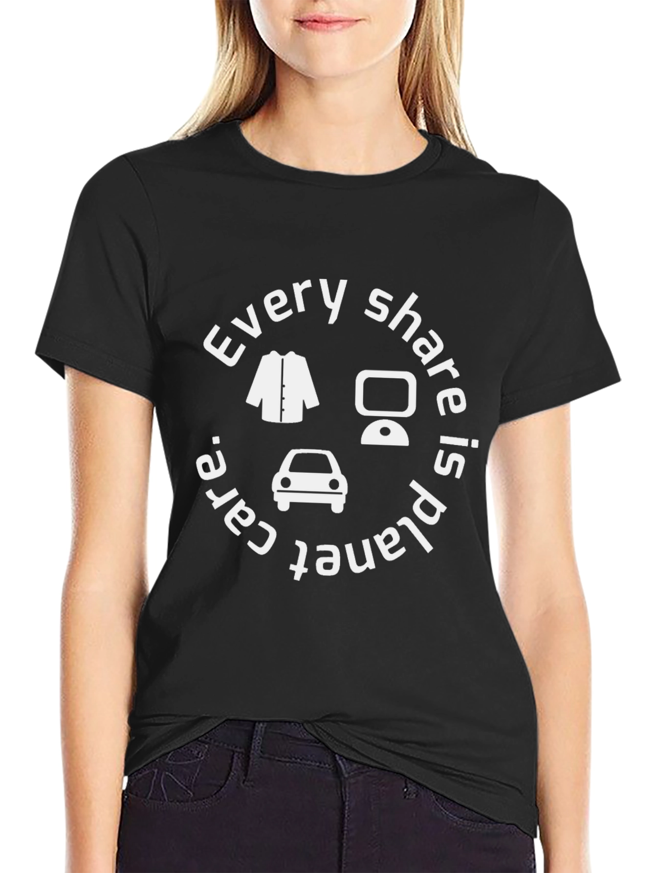 Every Share Is Planet Care Black T-Shirt