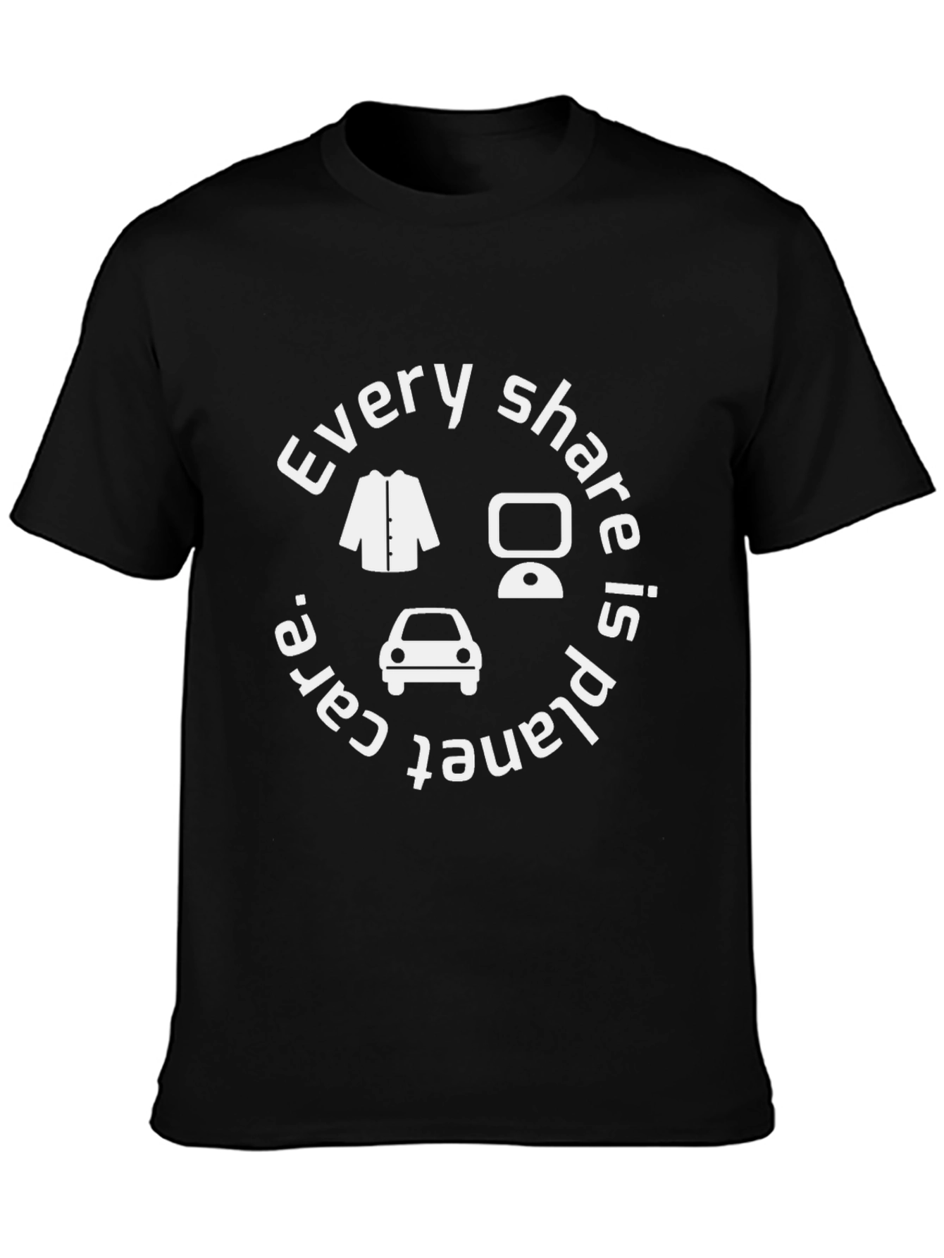 Every Share Is Planet Care Black T-Shirt