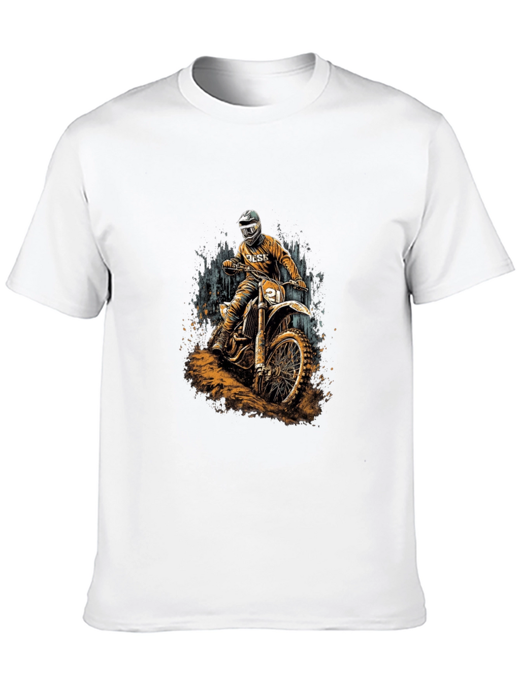 Dirt Bike Rider Graphic Black T-Shirt