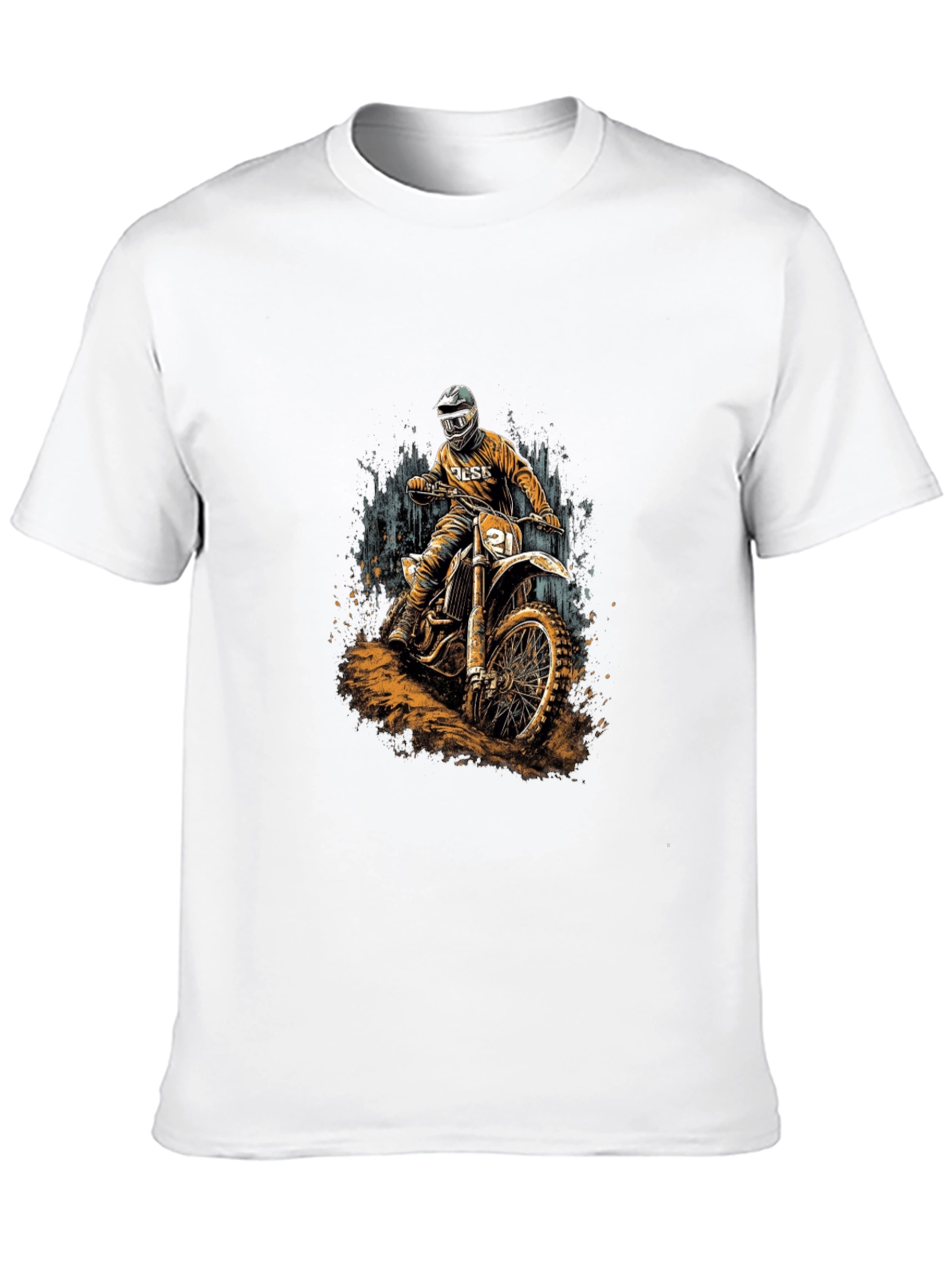 Dirt Bike Rider Graphic Black T-Shirt
