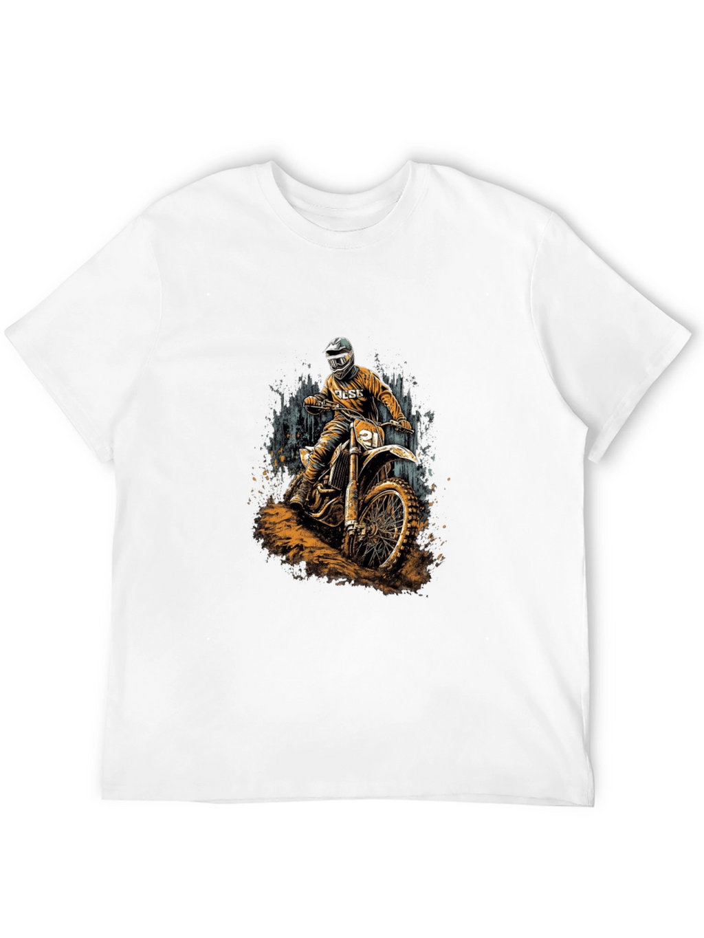 Dirt Bike Rider Graphic Black T-Shirt