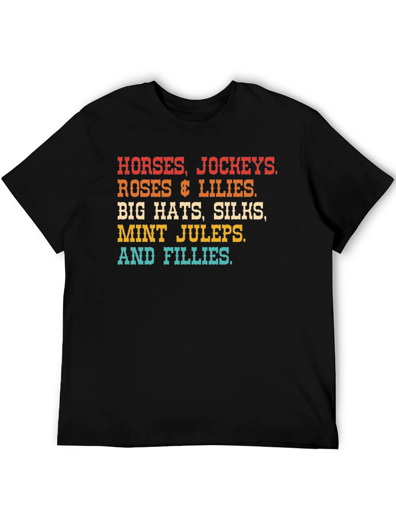 Kentucky Derby T-Shirt Horses Hats & Lilies