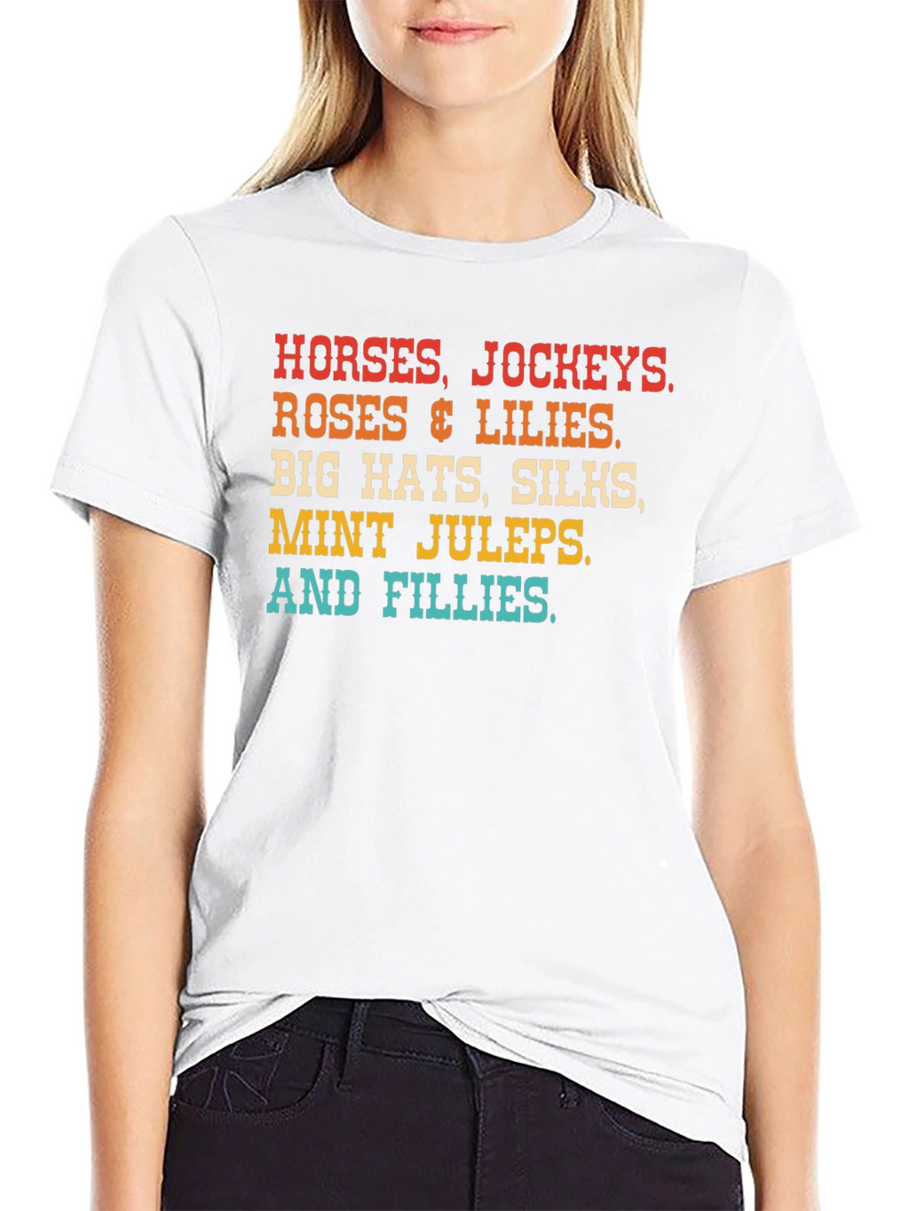 Kentucky Derby T-Shirt Horses Hats & Lilies