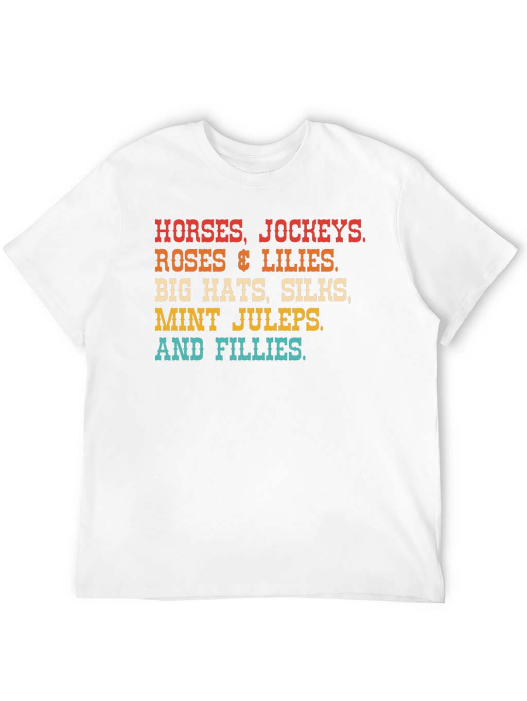 Kentucky Derby T-Shirt Horses Hats & Lilies