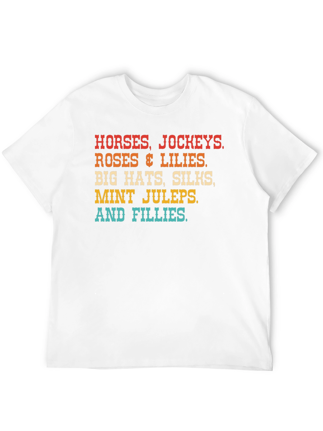 Kentucky Derby T-Shirt Horses Hats & Lilies