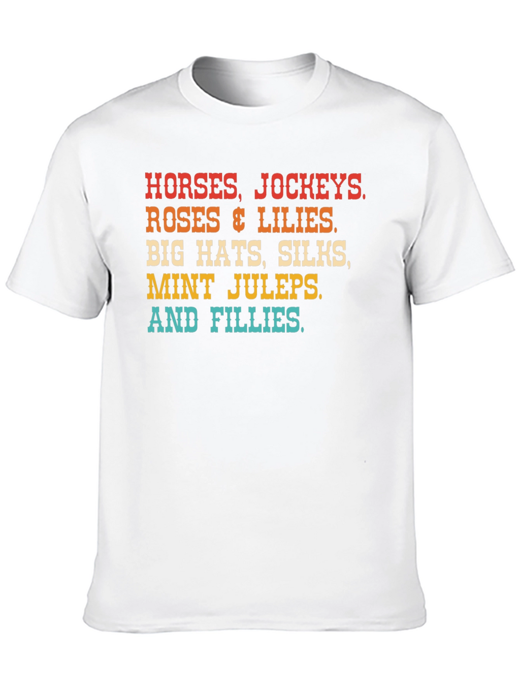 Kentucky Derby T-Shirt Horses Hats & Lilies