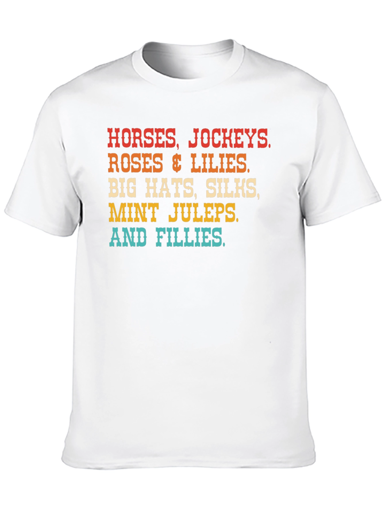 Kentucky Derby T-Shirt Horses Hats & Lilies