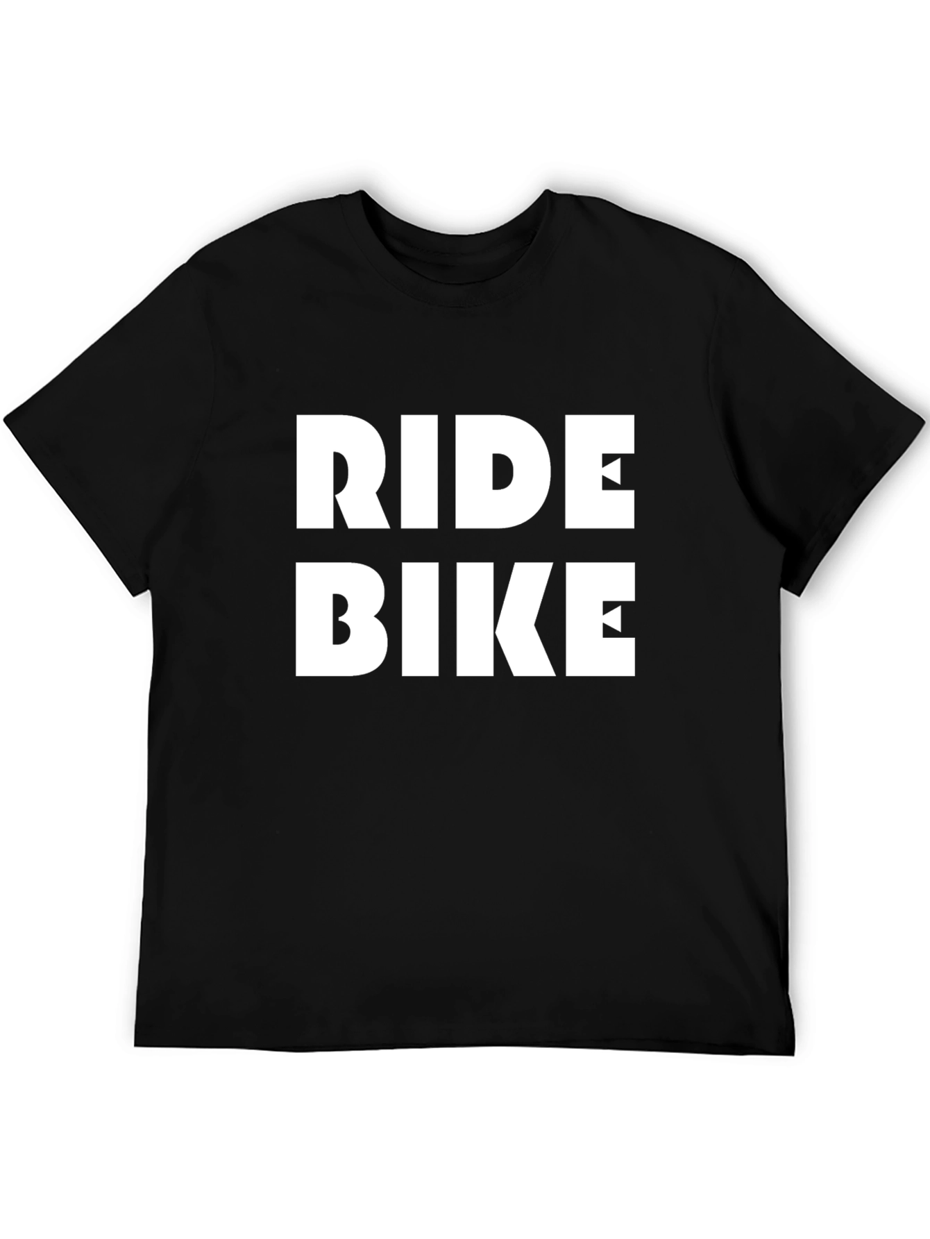 Ride Bike Graphic Tee - Black Cotton T-Shirt