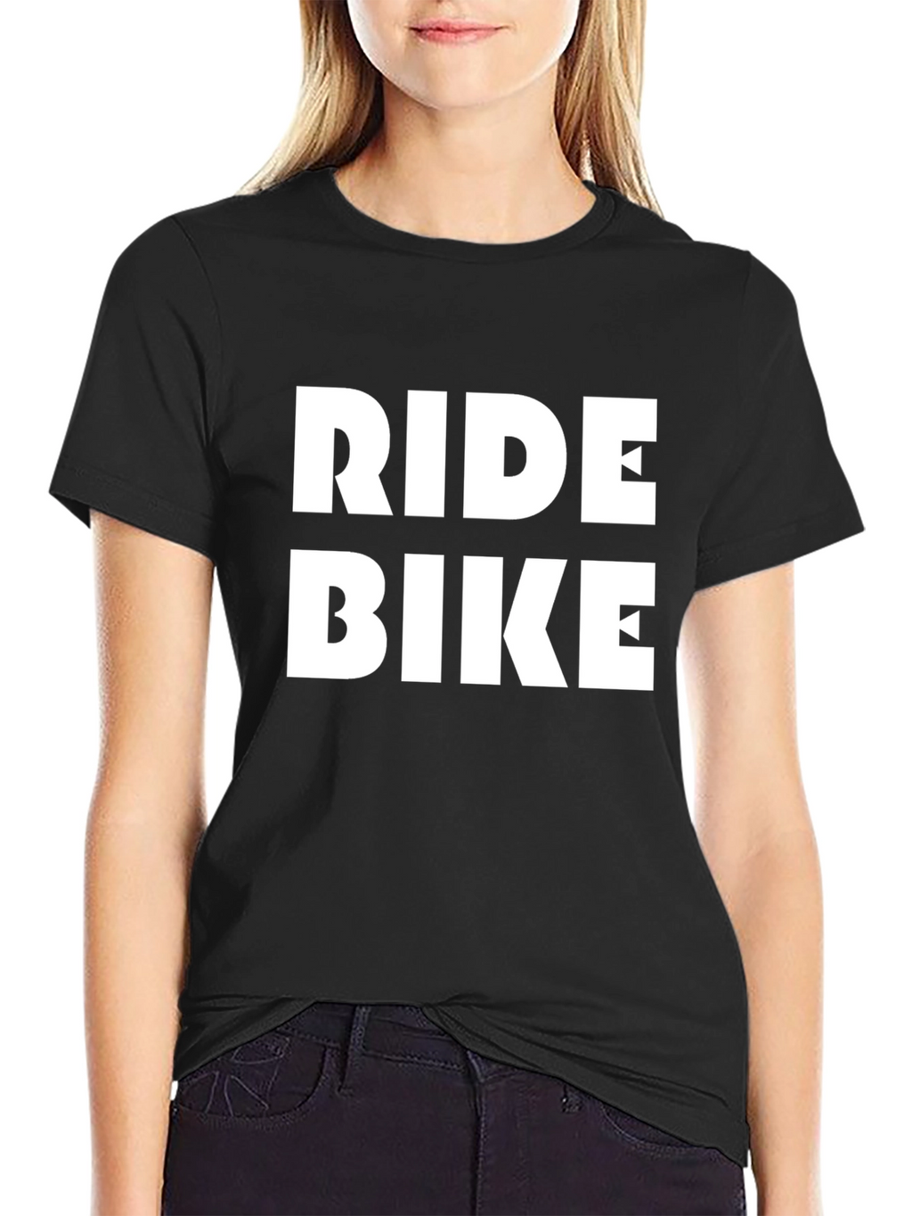 Ride Bike Graphic Tee - Black Cotton T-Shirt