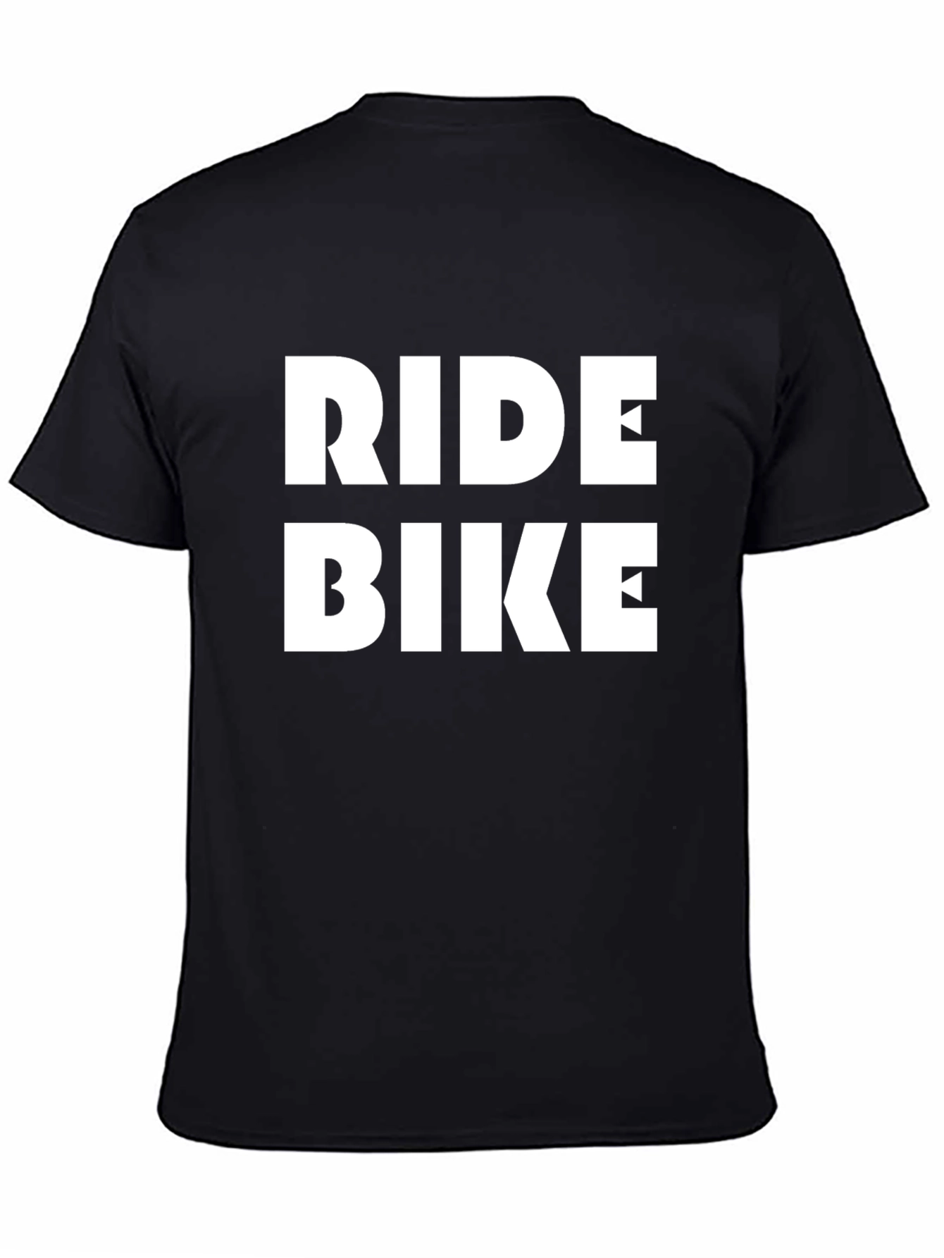 Ride Bike Graphic Tee - Black Cotton T-Shirt