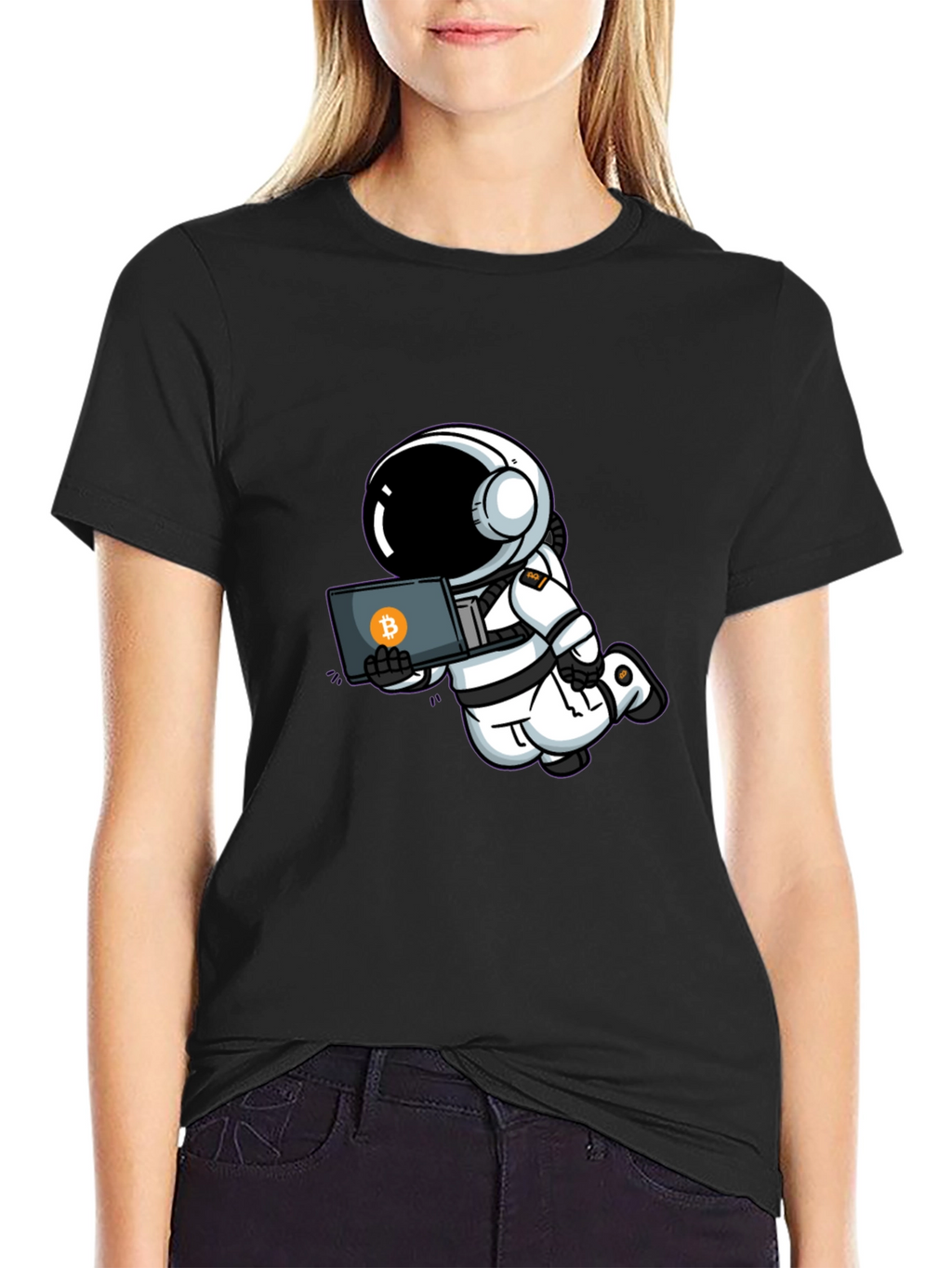Astronaut Bitcoin T-Shirt - Crypto Space Tee
