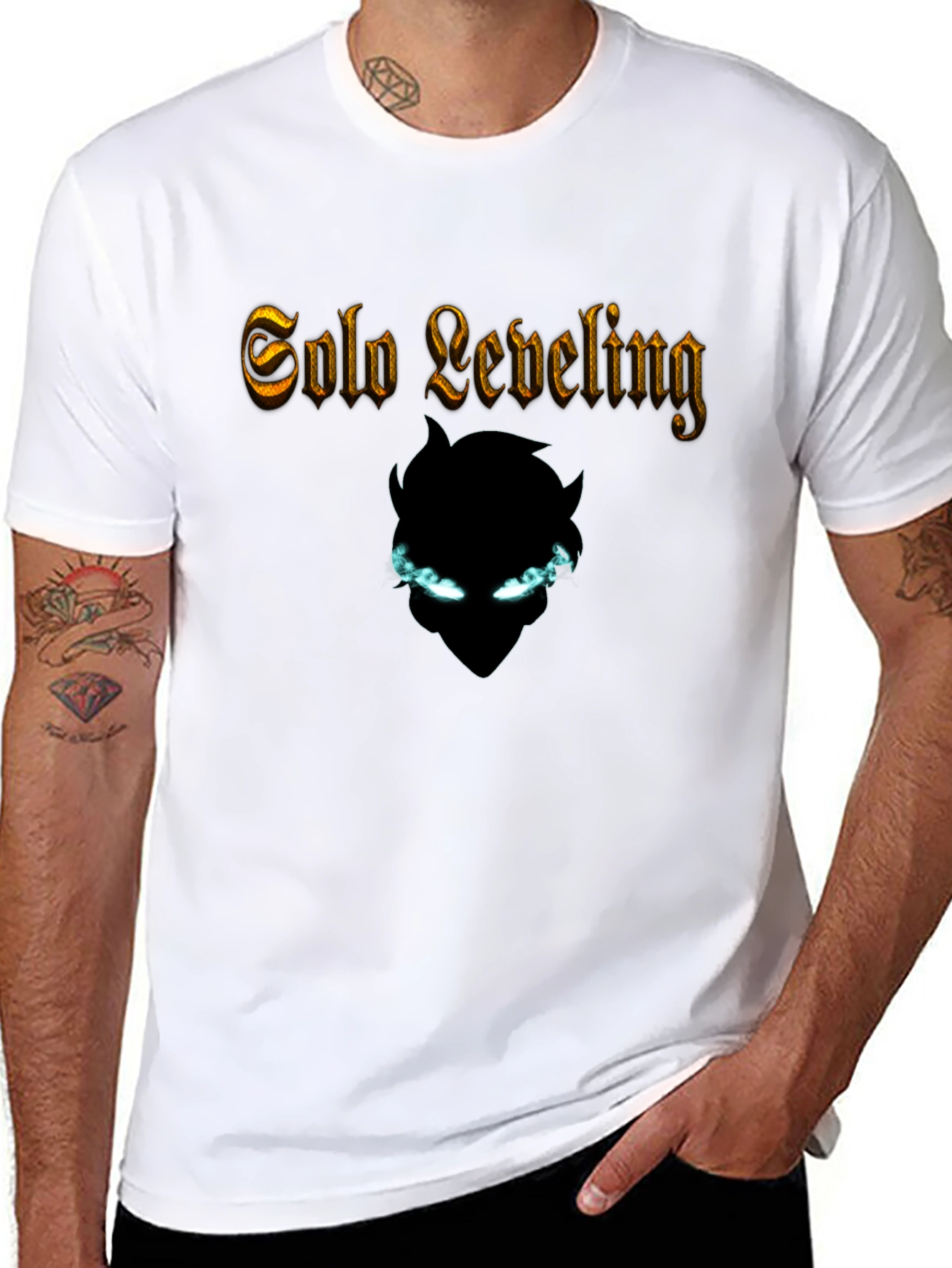 Solo Leveling Black T-Shirt - Anime Graphic Tee