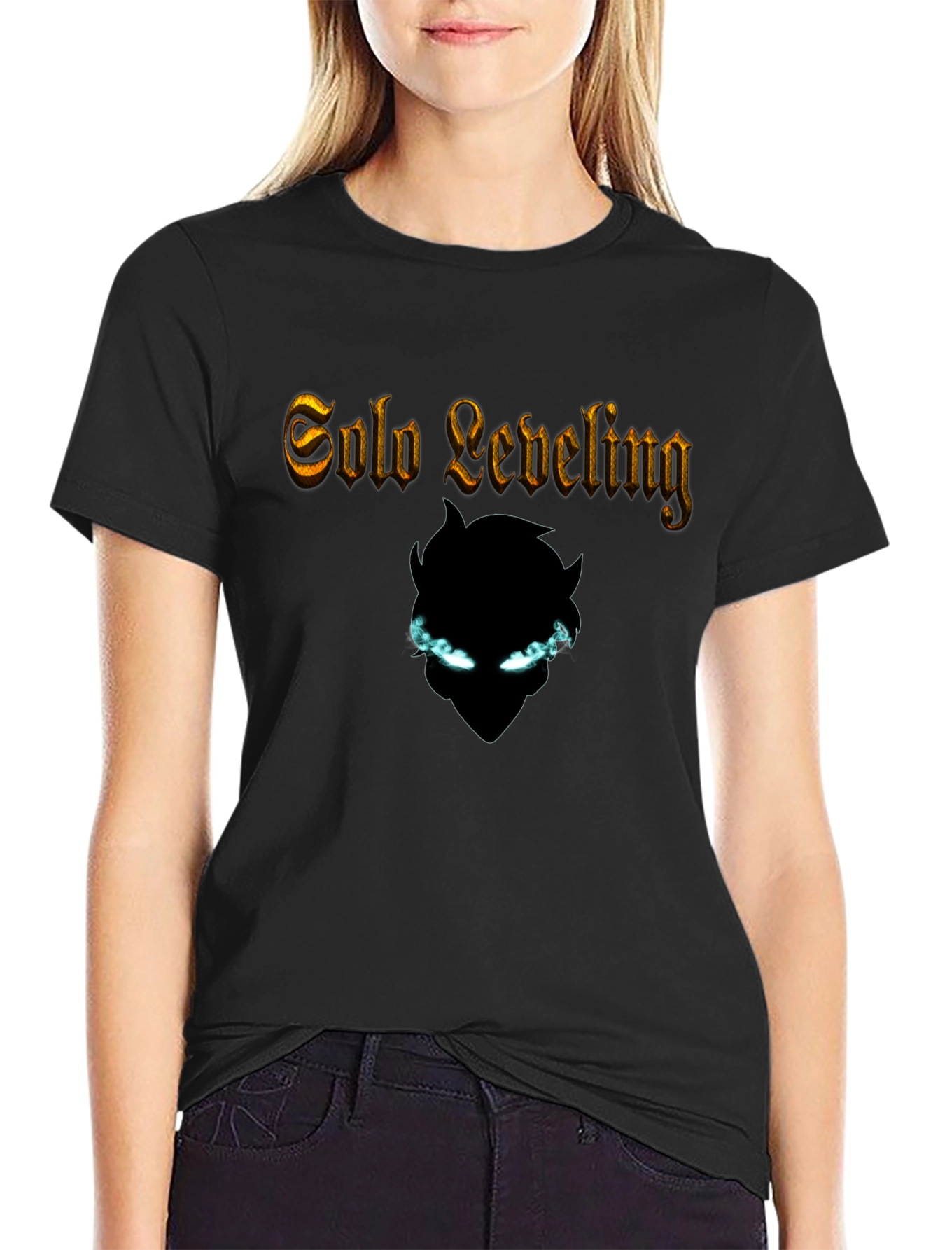 Solo Leveling Black T-Shirt - Anime Graphic Tee