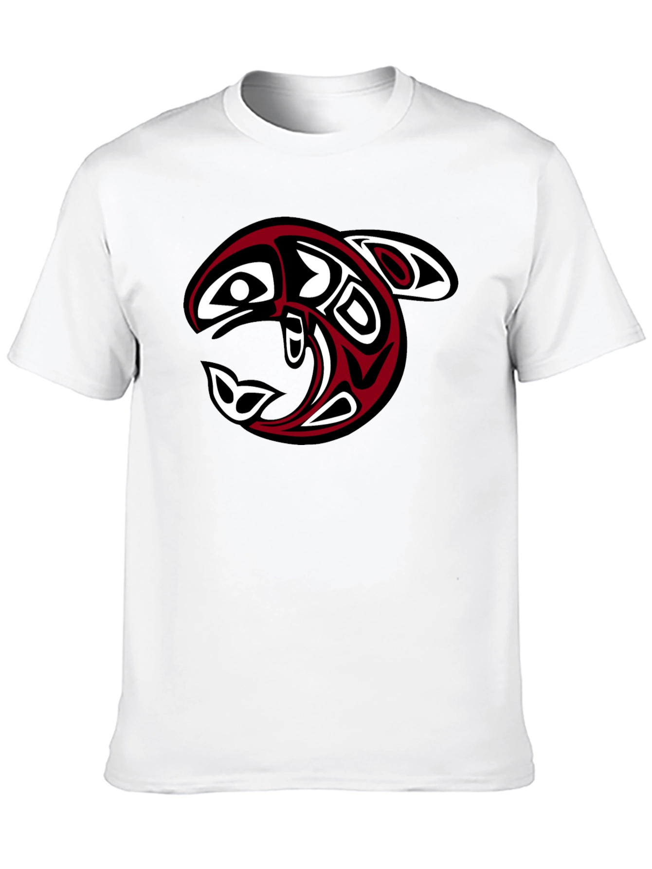 Tribal Orca Graphic Tee - Black Cotton Comfort