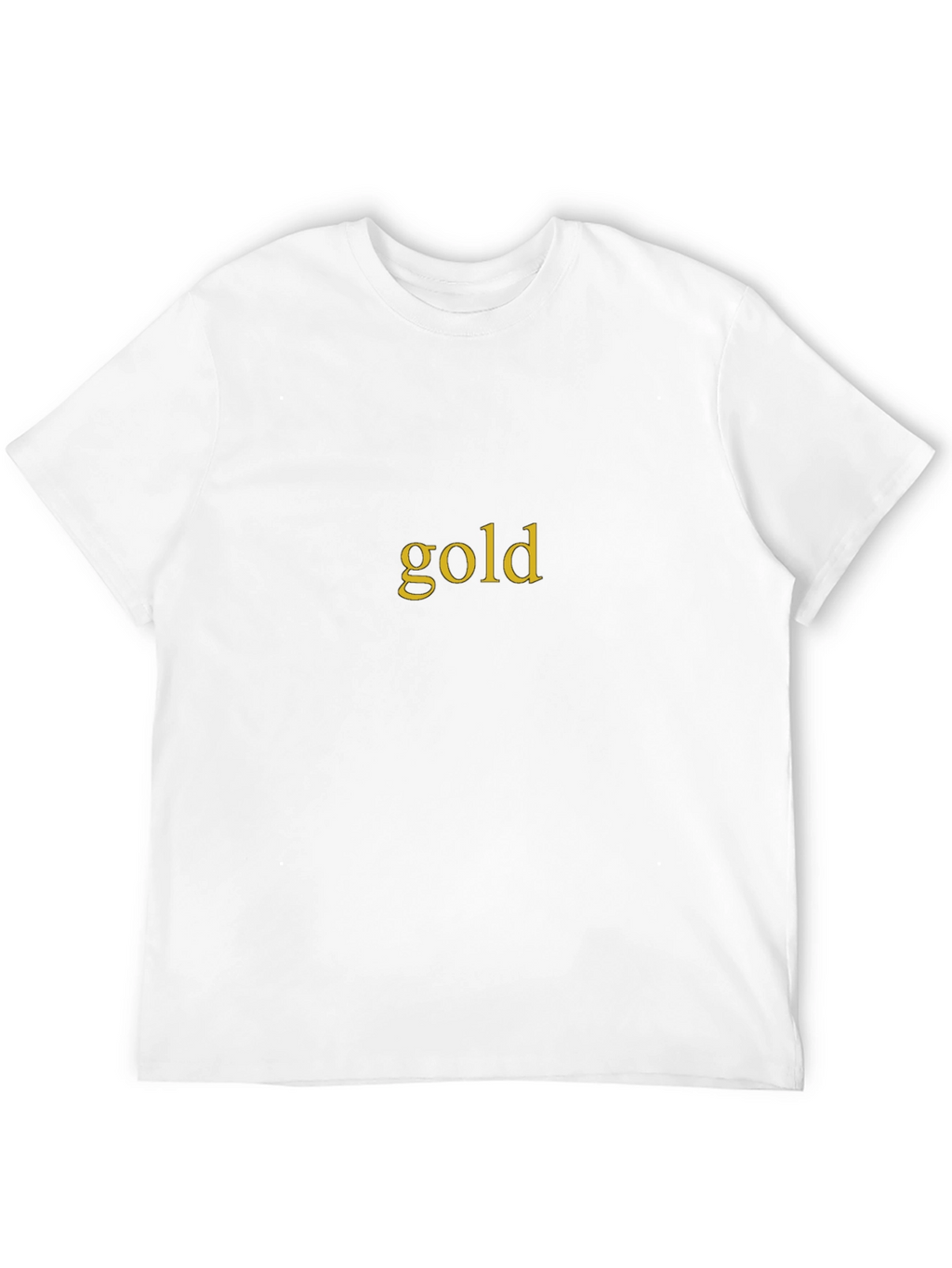 Gold Text Graphic Black T-Shirt